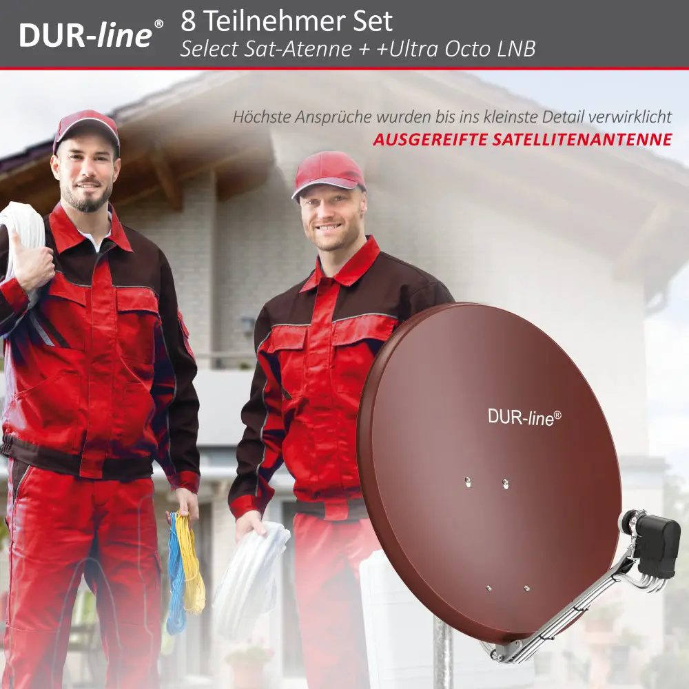 DUR-line Select 75/80 Rot - Sat-Komplettanlage mit Octo LNB DUR-line Select 75/80 Rot - Sat-Komplettanlage mit Octo LNB