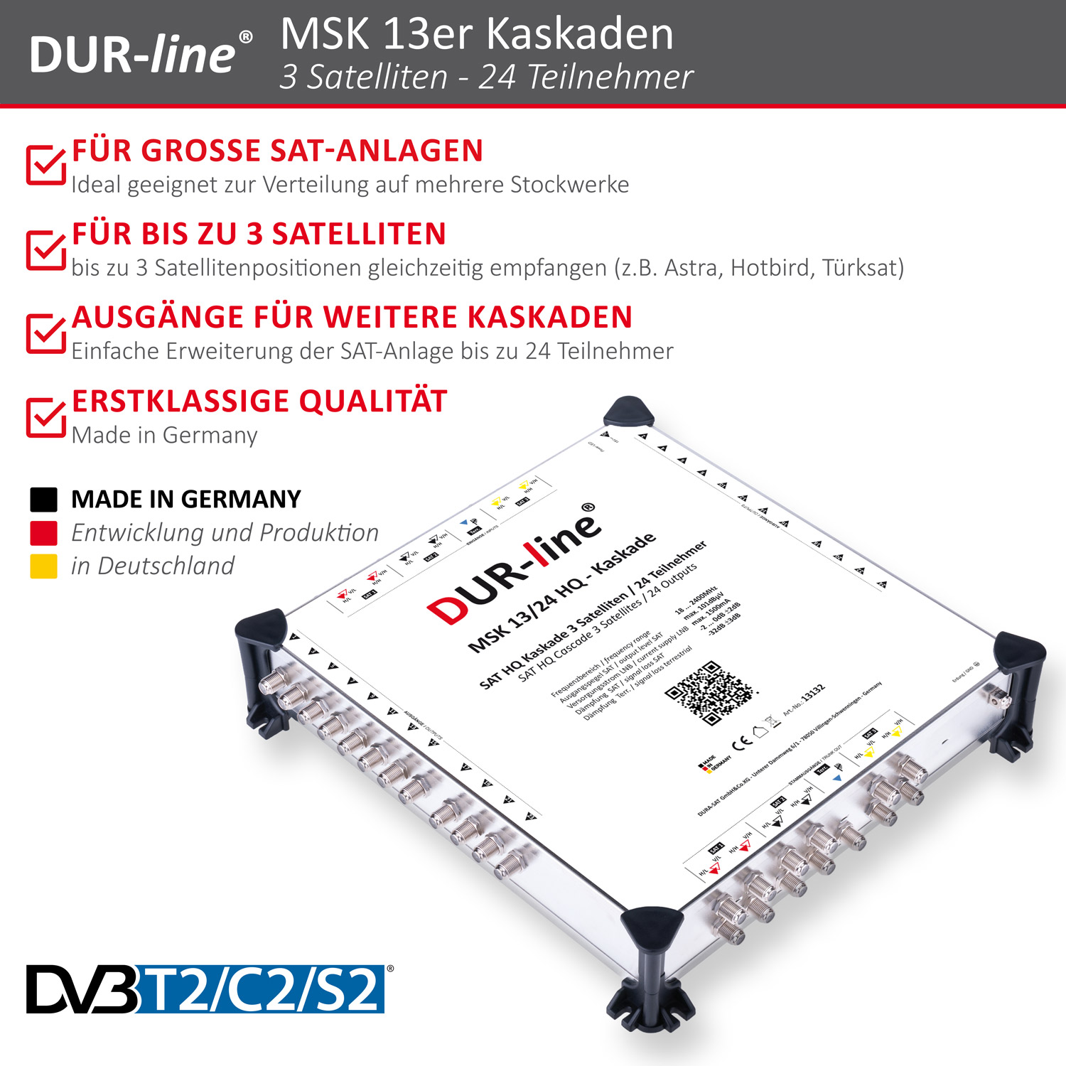 DUR-line MSK 13/24 HQ - Kaskade – Produktmerkmale im Überblick DUR-line MSK 13/24 HQ - Kaskade – Produktmerkmale im Überblick