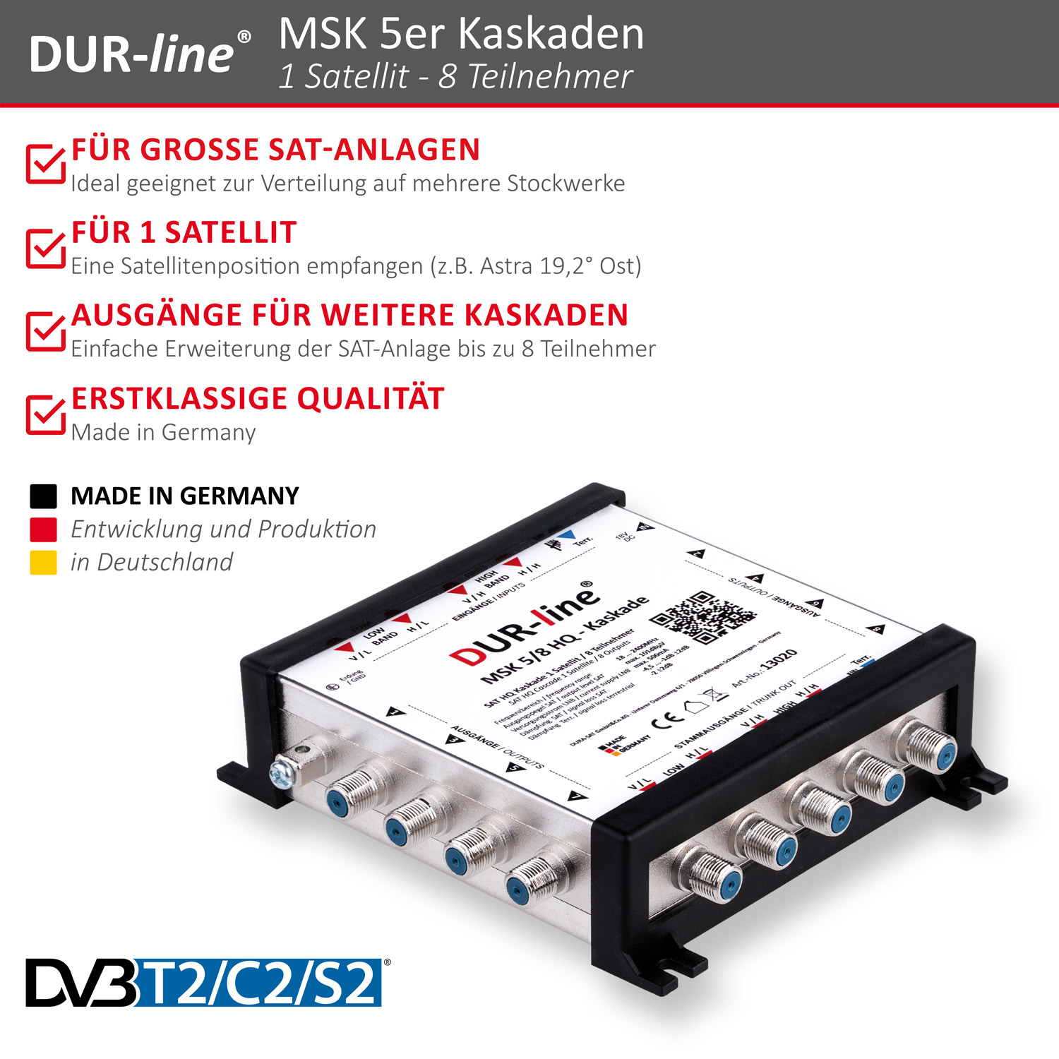 DUR-line MSK 5/8 HQ - Kaskade – Produktmerkmale im Überblick