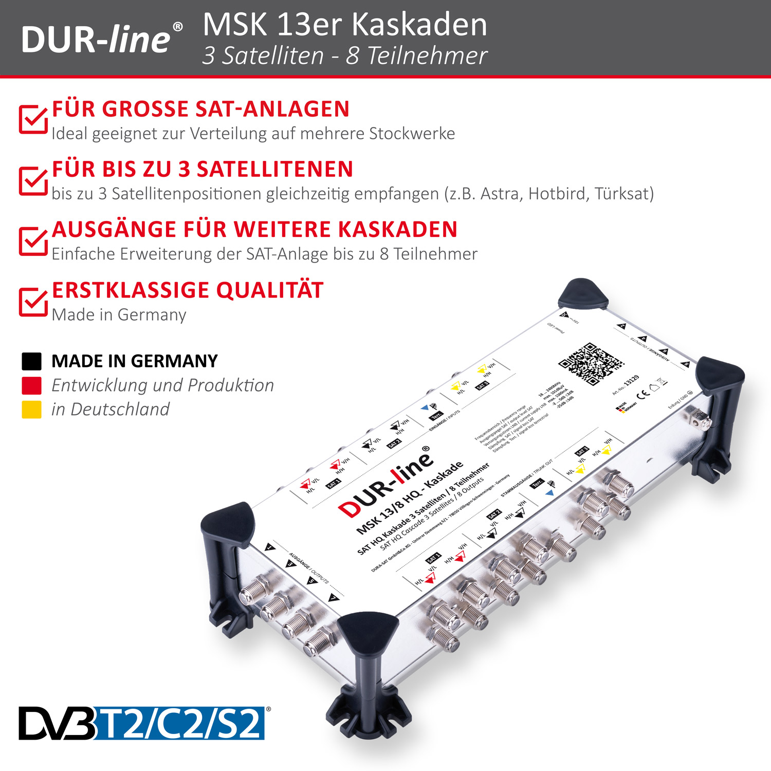 DUR-line MSK 13/8 HQ - Kaskade – Produktmerkmale im Überblick