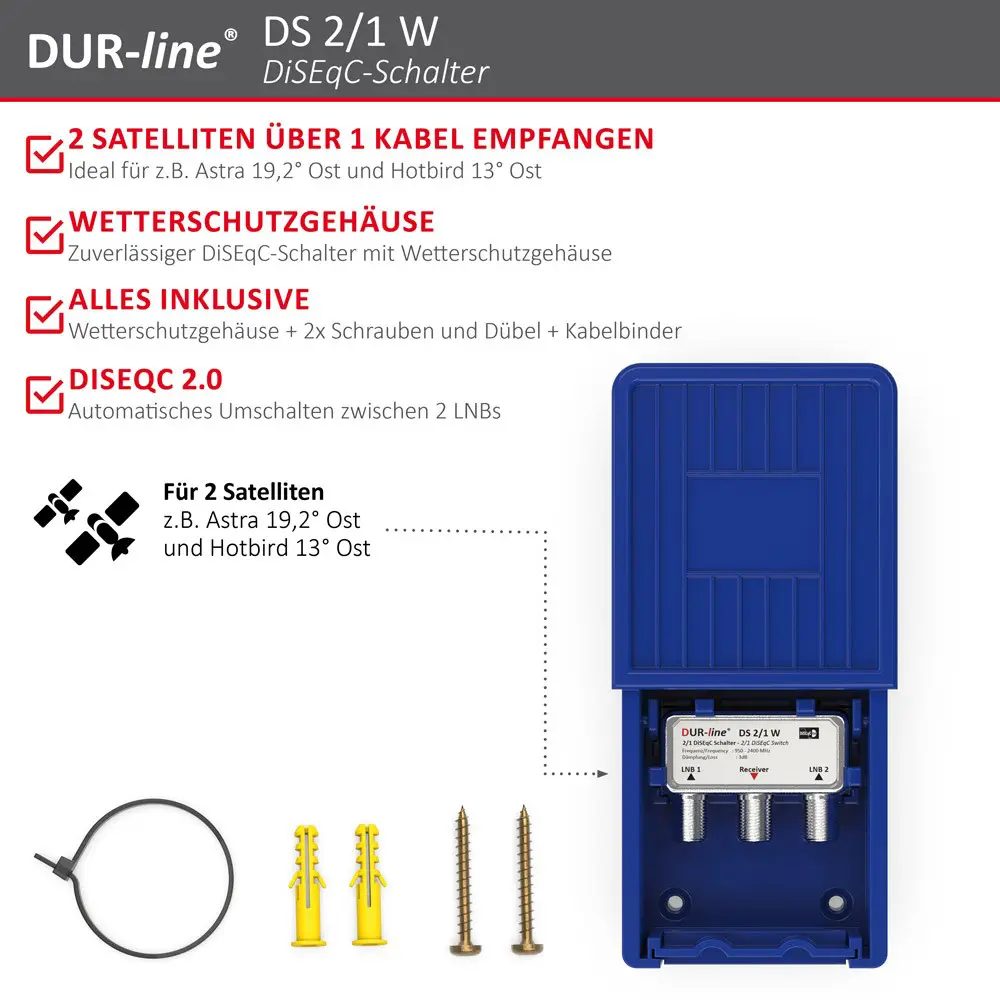 DUR-line DS 2/1 W - DiSEqC-Schalter
