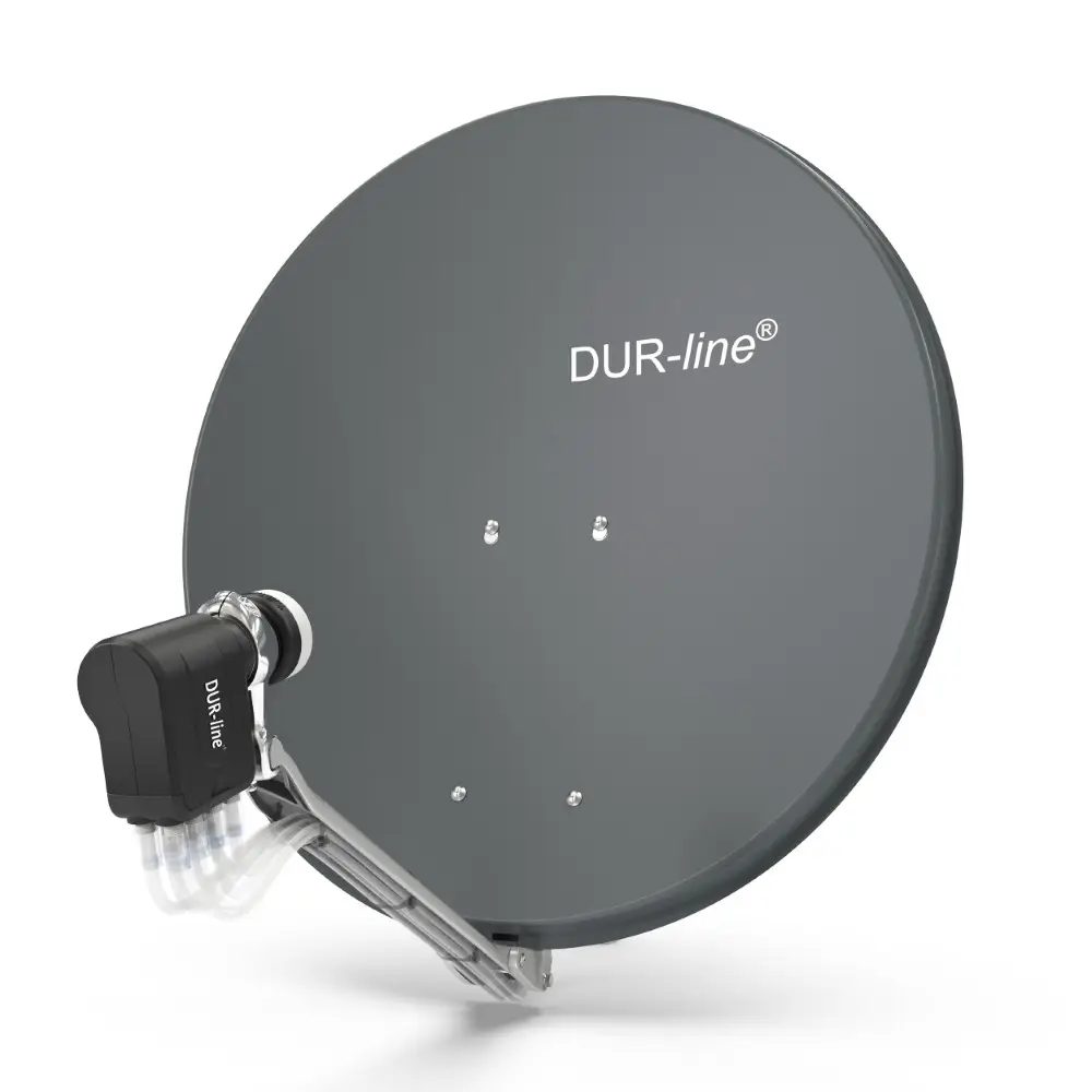 DUR-line Select 75/80 Anthrazit - Sat-Komplettanlage mit Octo LNB