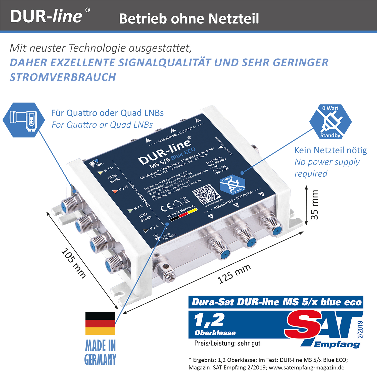 DUR-line MS 5/6 Blue ECO – Multischalter DUR-line MS 5/6 Blue ECO – Multischalter