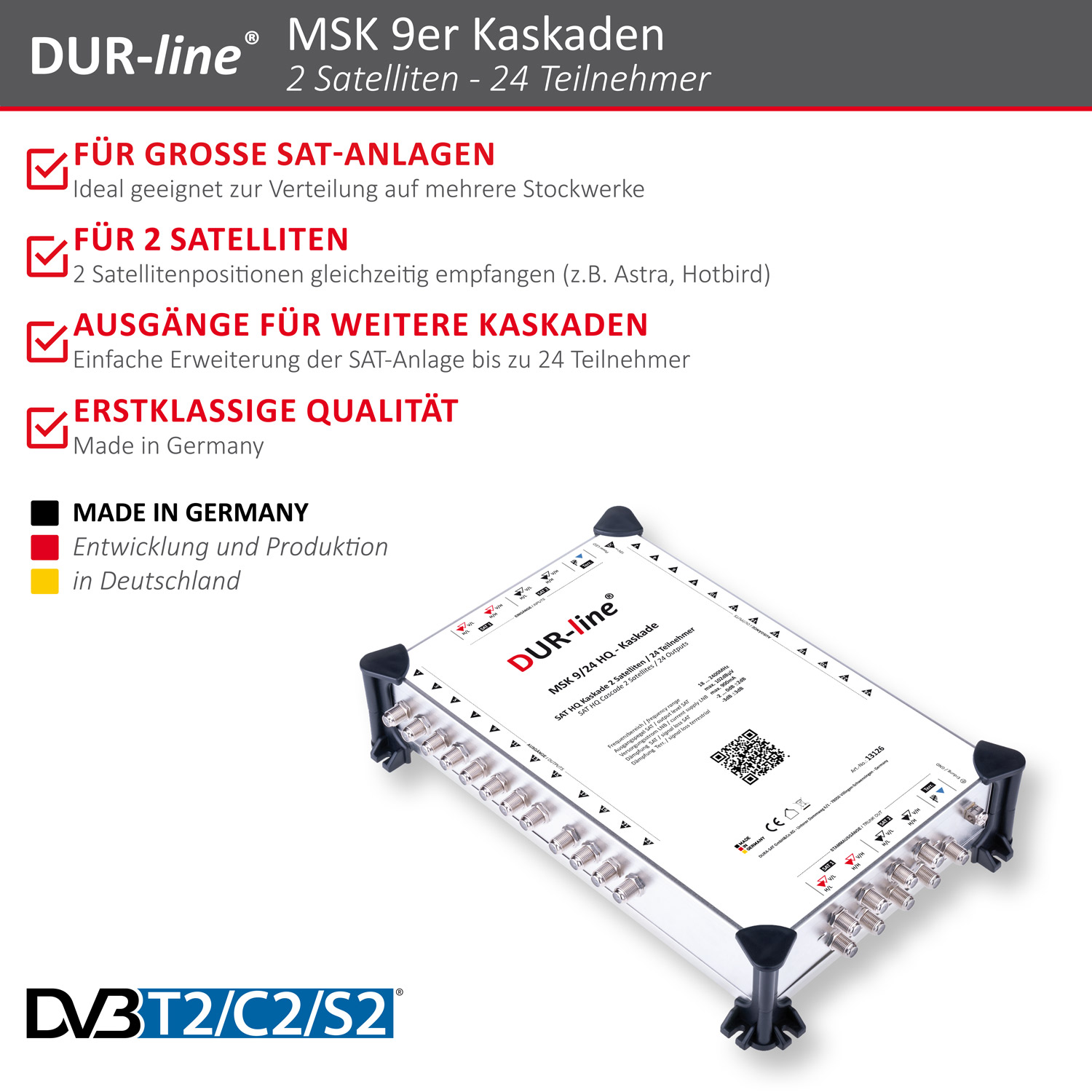 DUR-line MSK 9/24 HQ - Kaskade – Produktmerkmale im Überblick