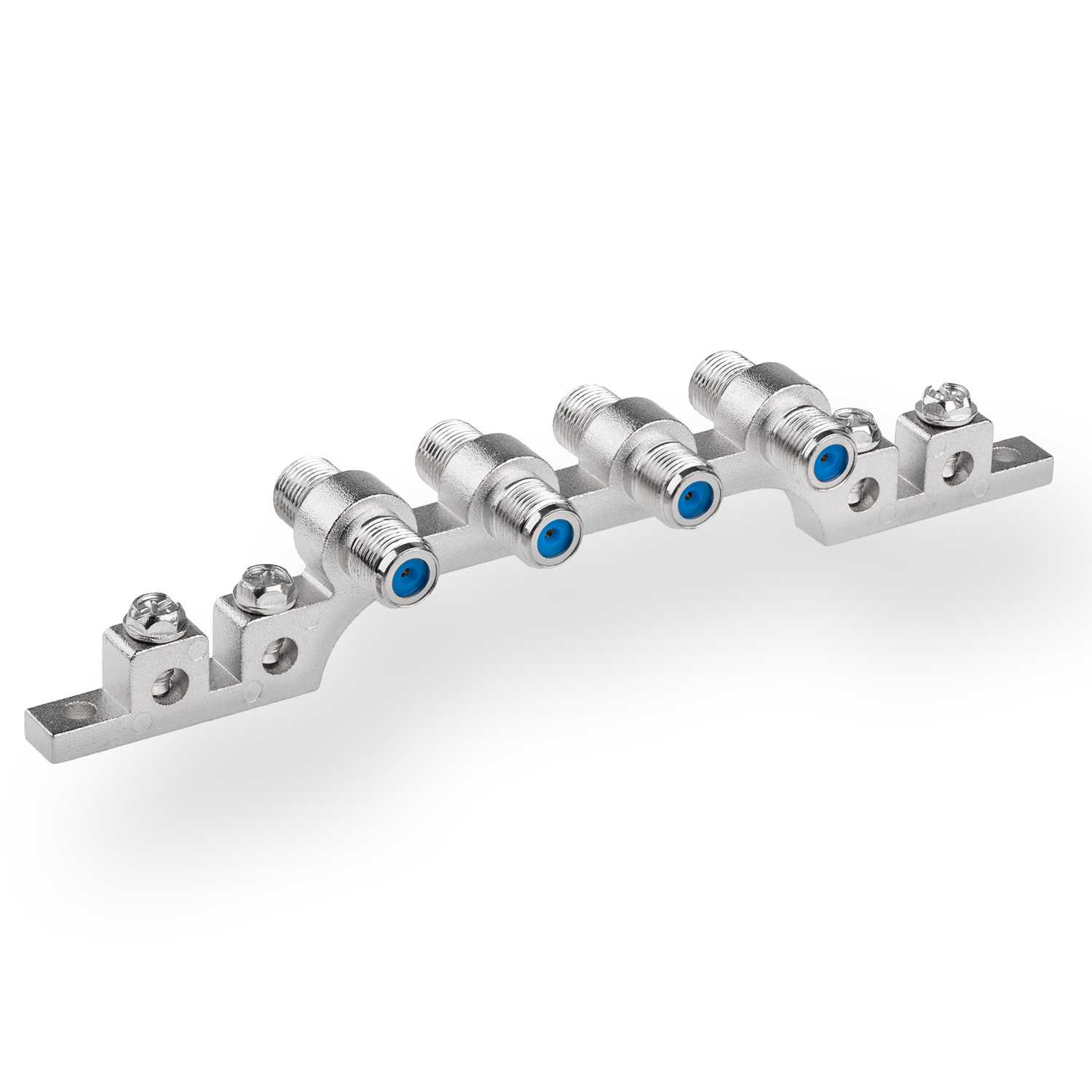 DUR-line DEB 4 Guss Erdungsblock – Produktansicht mit Schlagschatten DUR-line DEB 4 Guss - Erdungsblock