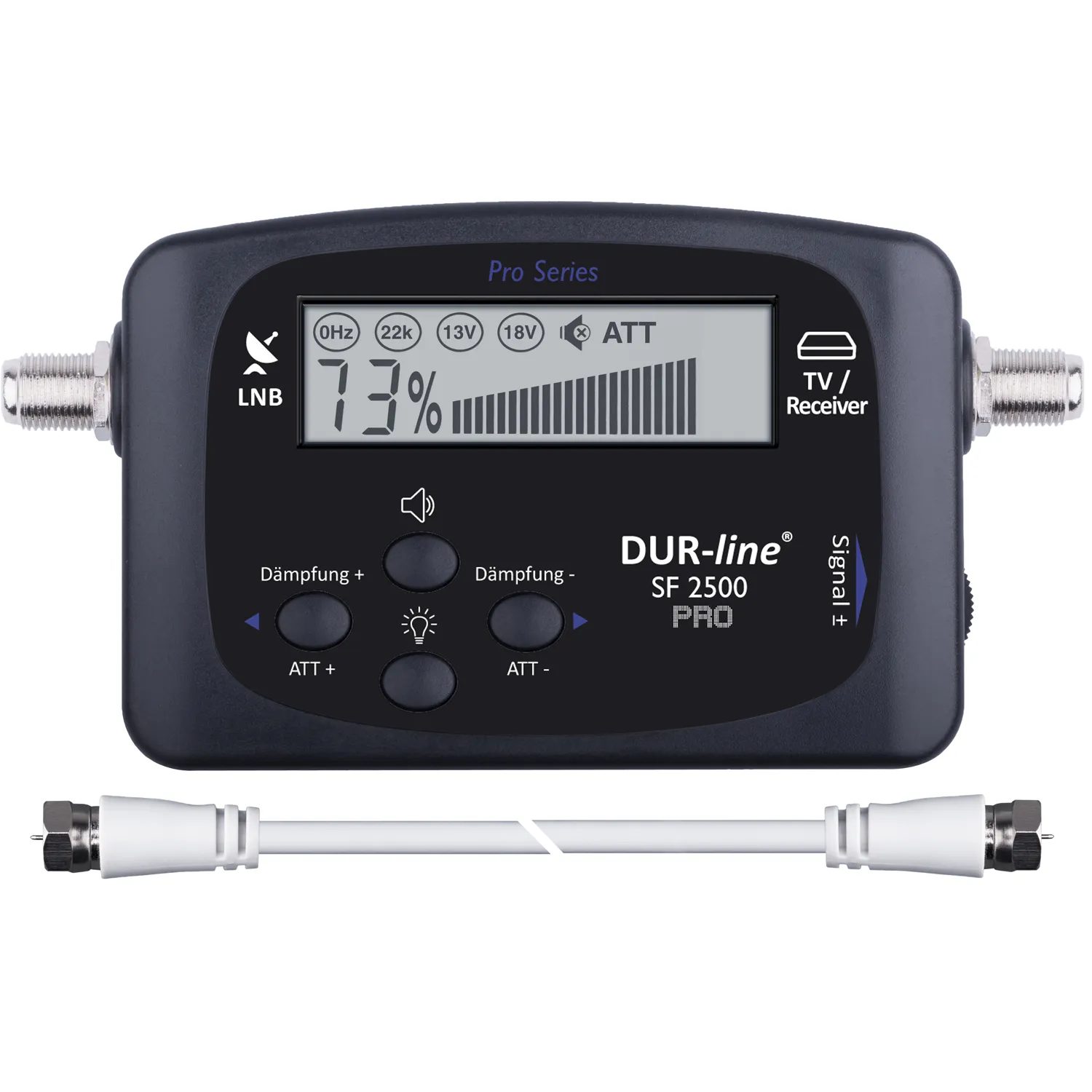 DUR-line SF 2500 Pro Satfinder – Kabelanschluss im Detail DUR-line SF 2500 Pro - Satfinder