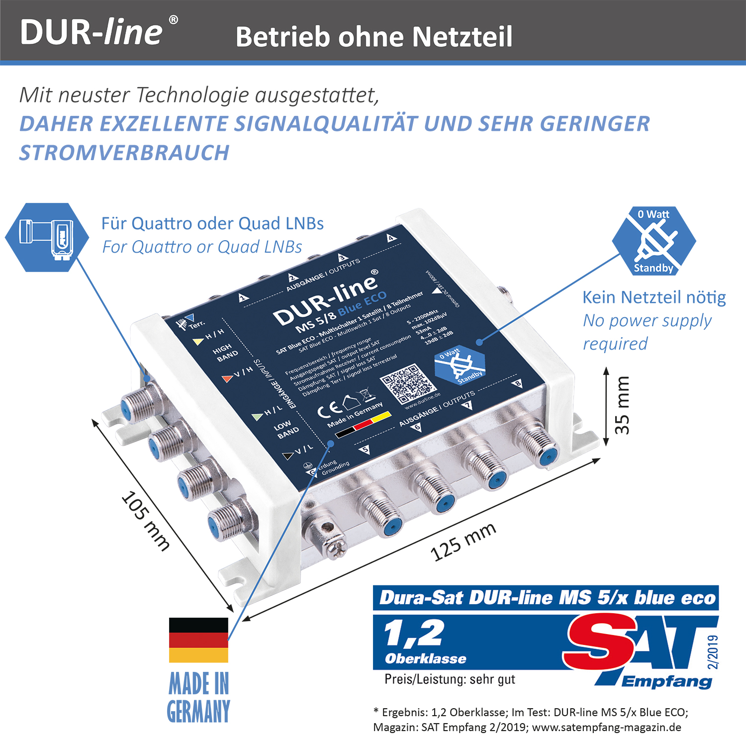 DUR-line MS 5/8 Blue ECO – Multischalter DUR-line MS 5/8 Blue ECO – Multischalter