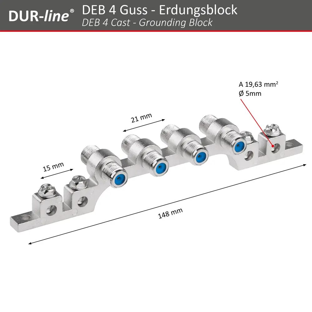 DUR-line DEB 4 Guss - Erdungsblock