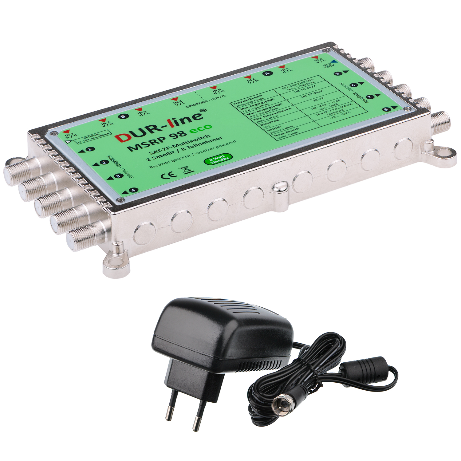 DUR-line MSRP 98 eco NT - Multischalter mit Netzteil – Produktansicht