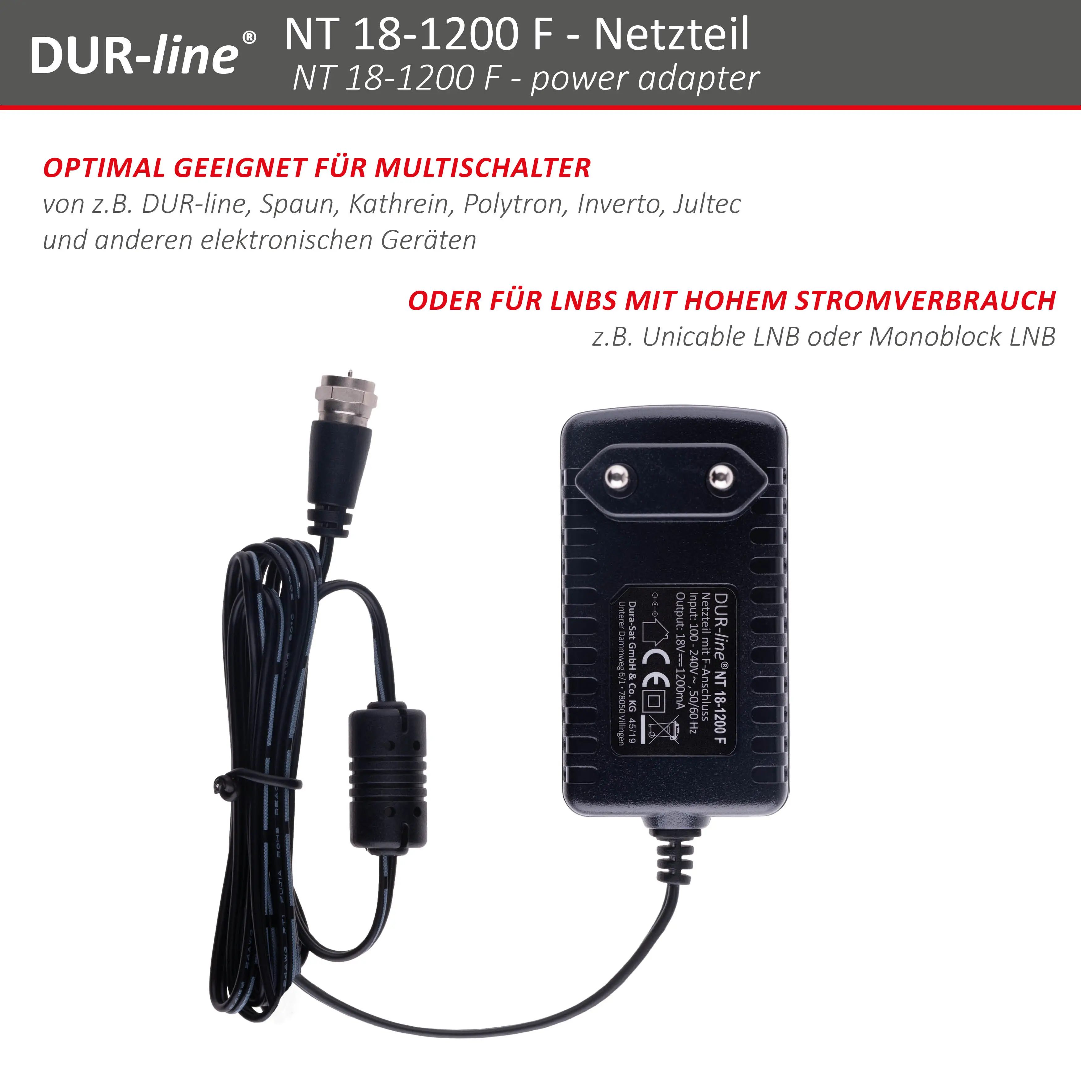 DUR-line NT 18-1200 F - Netzteil