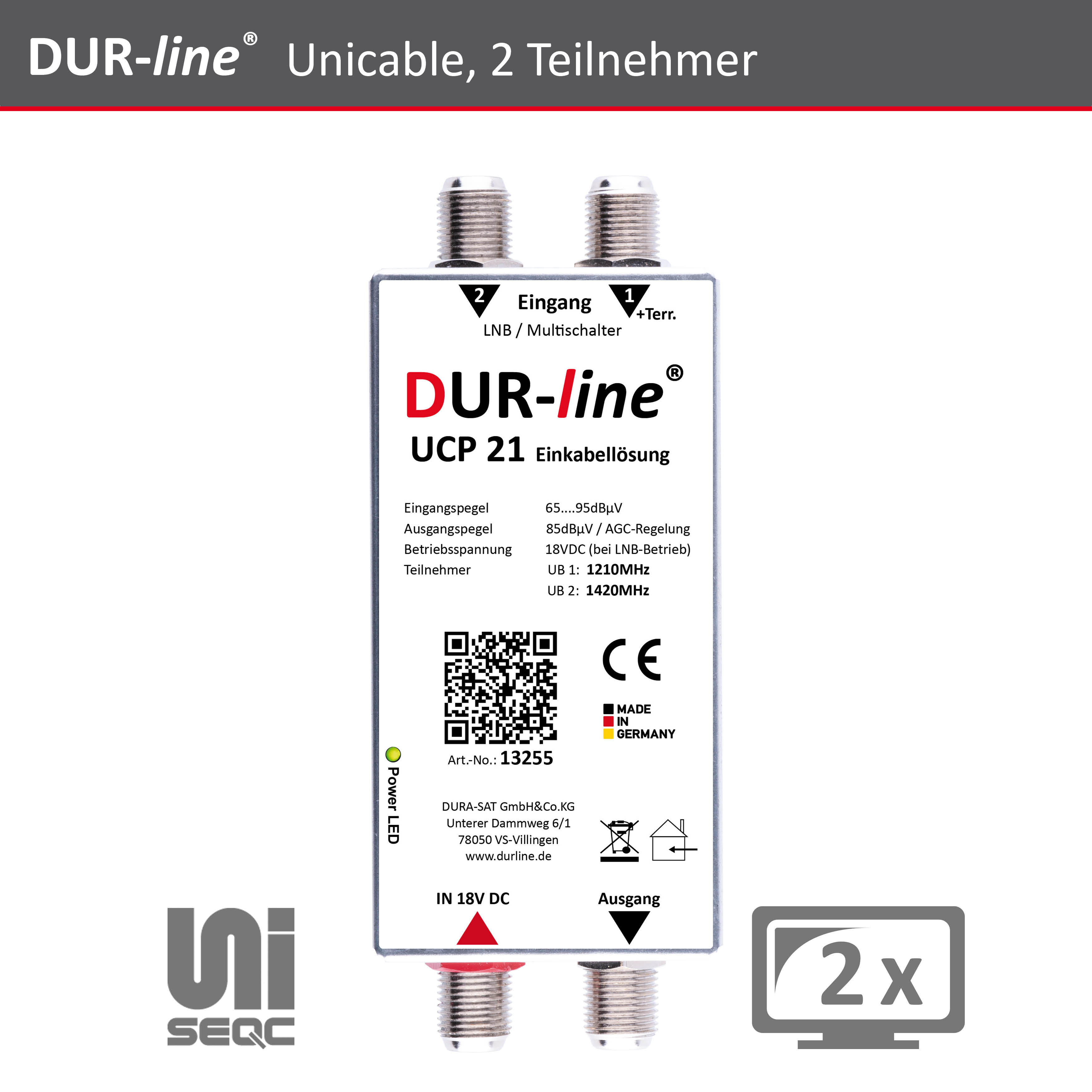 DUR-line UCP 21 - Einkabellösung – Produktansicht 3 DUR-line UCP 21 - Einkabellösung – Produktansicht 3