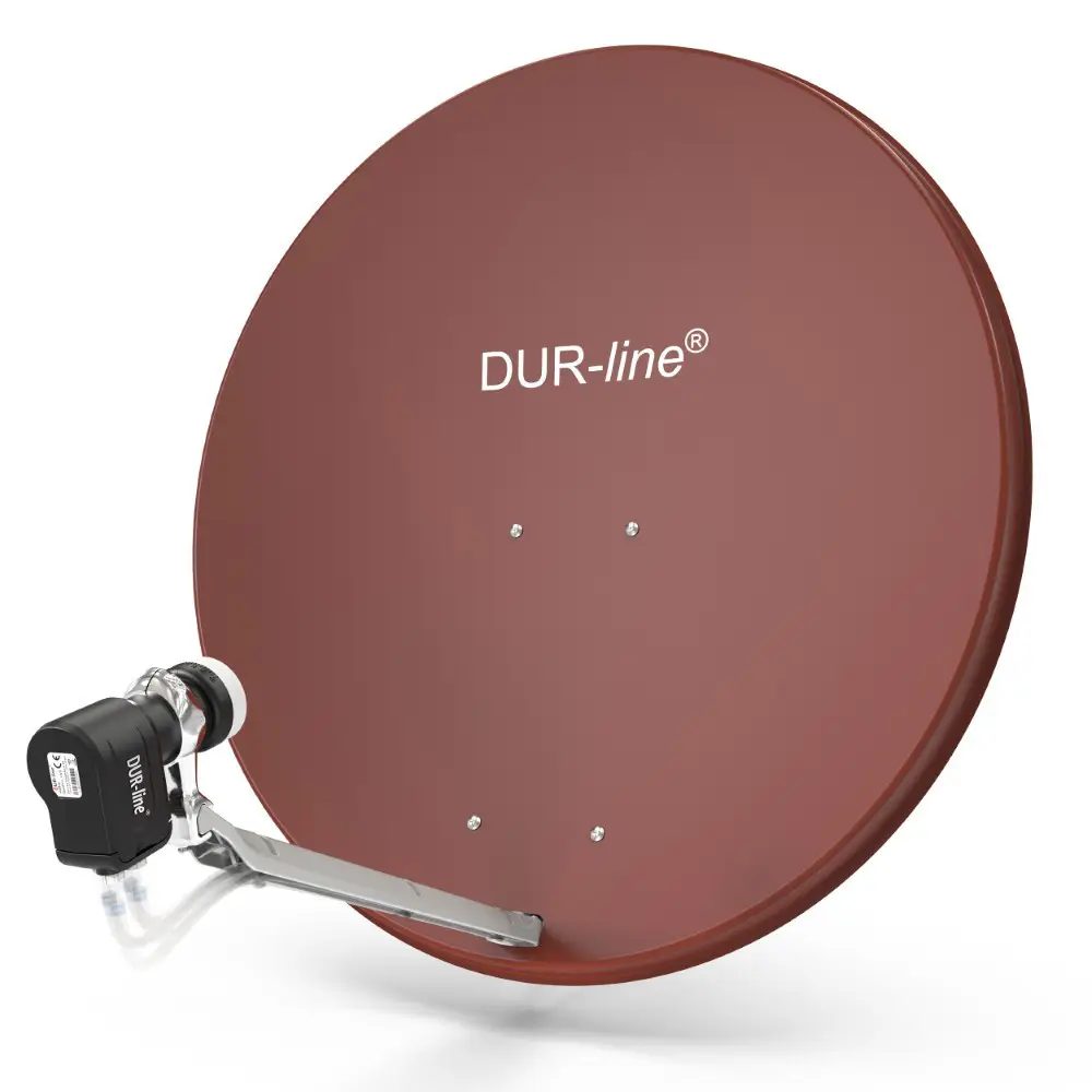 DUR-line Select 85/90 Rot - Sat-Komplettanlage mit Quad LNB