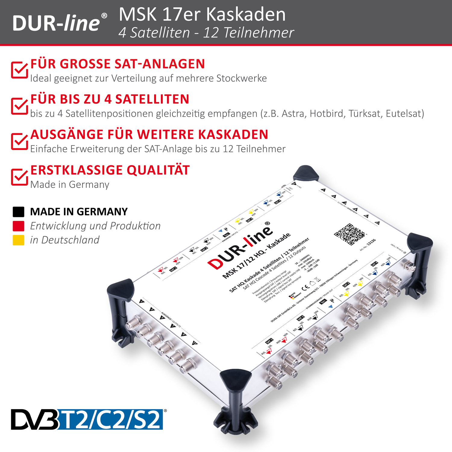 DUR-line MSK 17/12 HQ - Kaskade – Produktmerkmale im Überblick DUR-line MSK 17/12 HQ - Kaskade – Produktmerkmale im Überblick