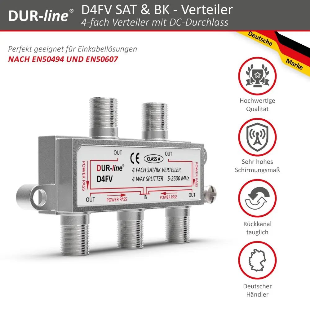 DUR-line D4FV - SAT/BK-Verteiler DUR-line D4FV - SAT/BK-Verteiler