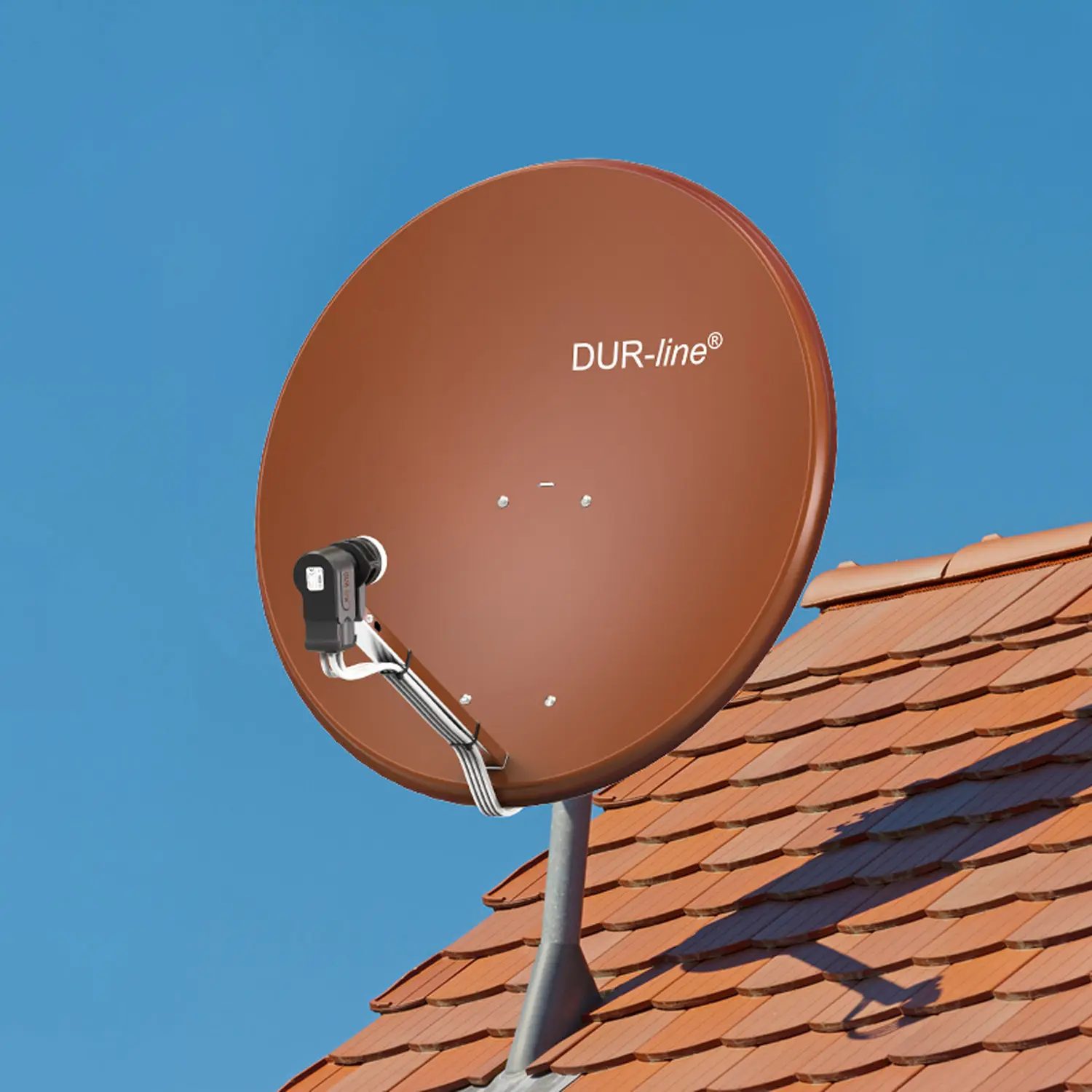 DUR-line MDA 60 Hellgrau - Alu Sat-Reflektor
