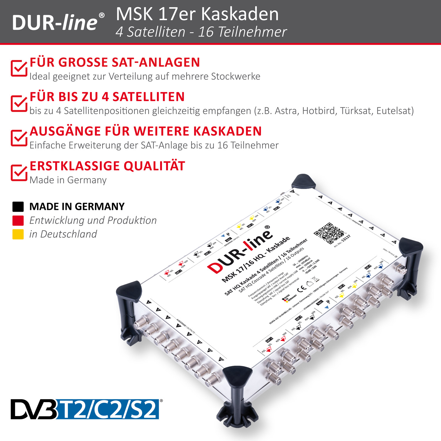 DUR-line MSK 17/16 HQ - Kaskade – Produktmerkmale im Überblick