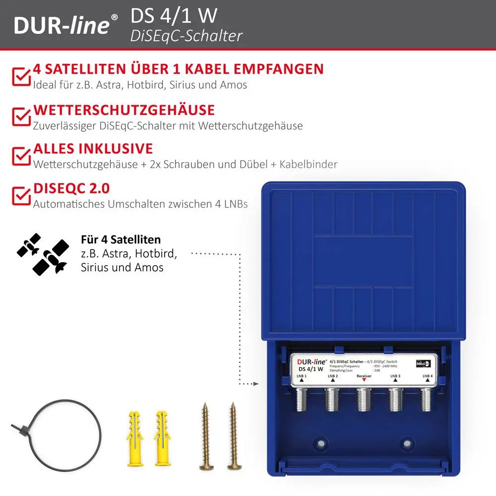 DUR-line DS 4/1 W - DiSEqC-Schalter
