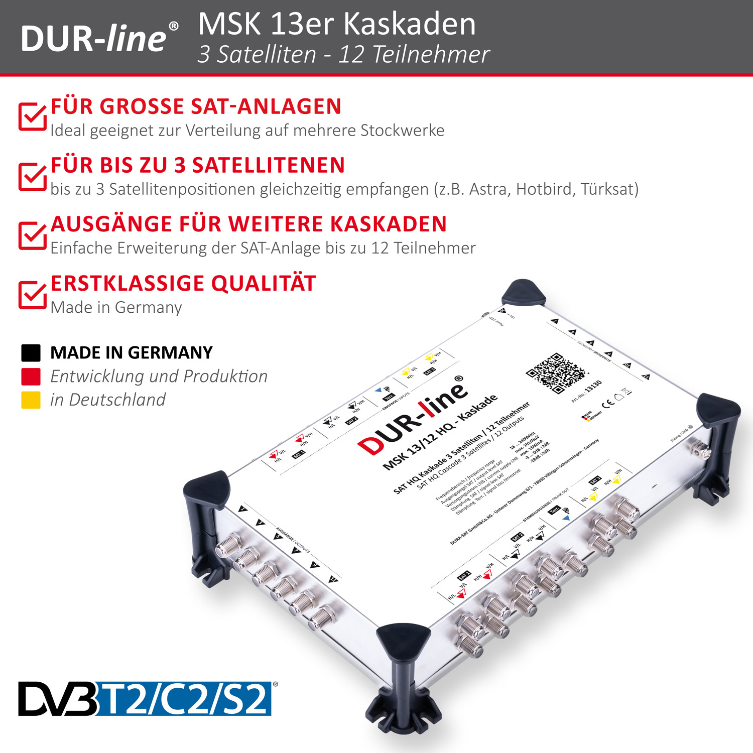 DUR-line MSK 13/12 HQ - Kaskade – Produktmerkmale im Überblick