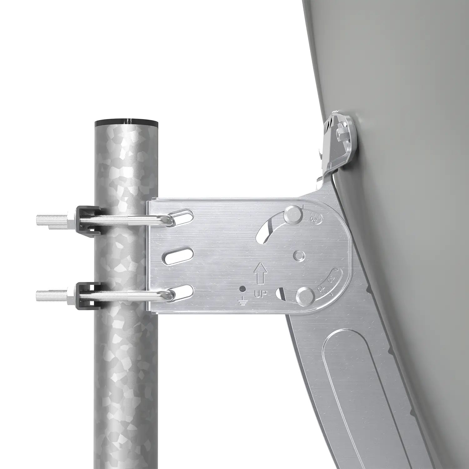 DUR-line MDA 90 Hellgrau - Alu Sat-Reflektor