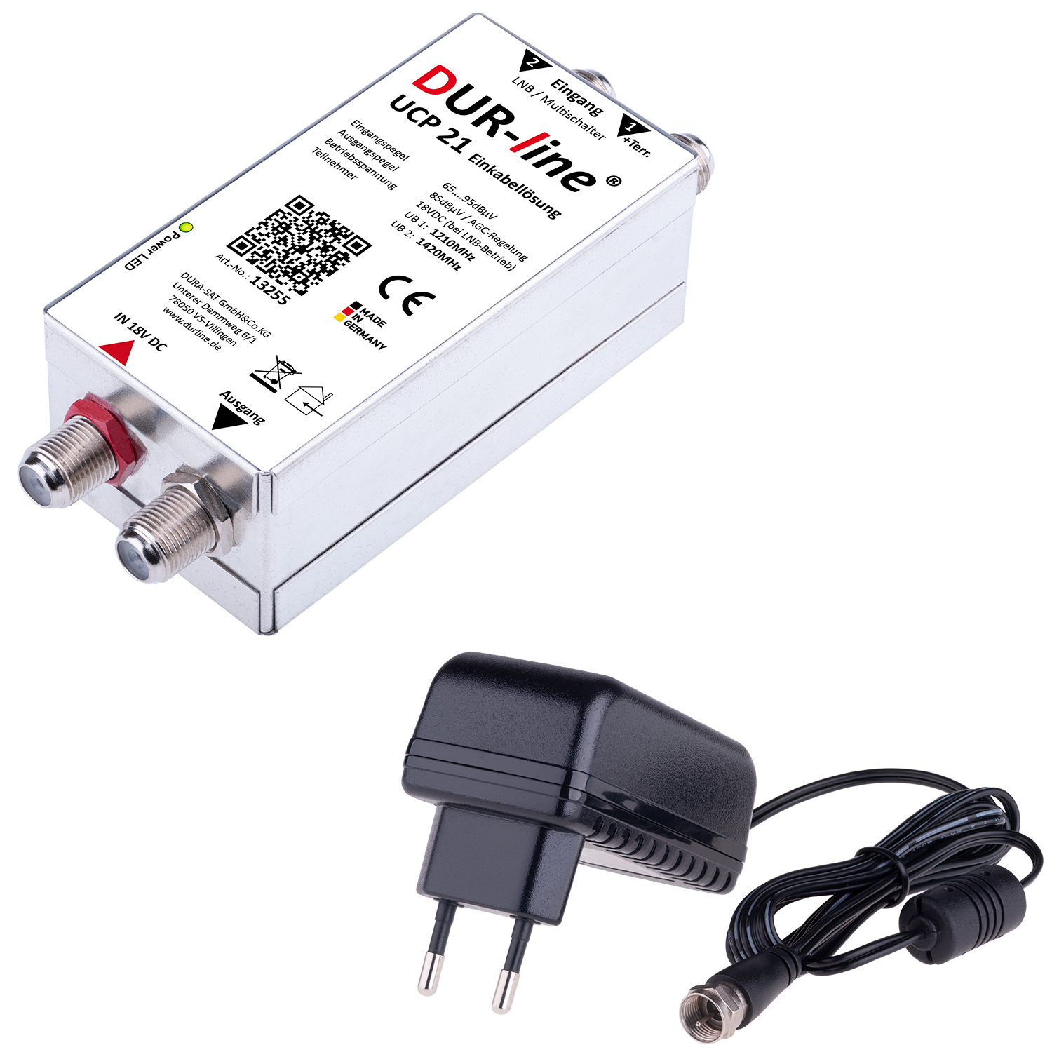 DUR-line UCP 21 Set - Einkabellösung – Produktansicht DUR-line UCP 21 Set - Einkabellösung – Produktansicht