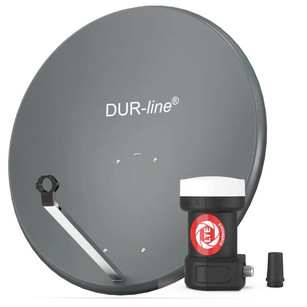 DUR-line MDA 90 Anthrazit - Digiatale 1 Teilnehmer Satellitenschüssel Komplett-Anlage mit +Ultra Single - LNB DUR-line MDA 90 Anthrazit - Digiatale 1 Teilnehmer Satellitenschüssel Komplett-Anlage mit +Ultra Single - LNB
