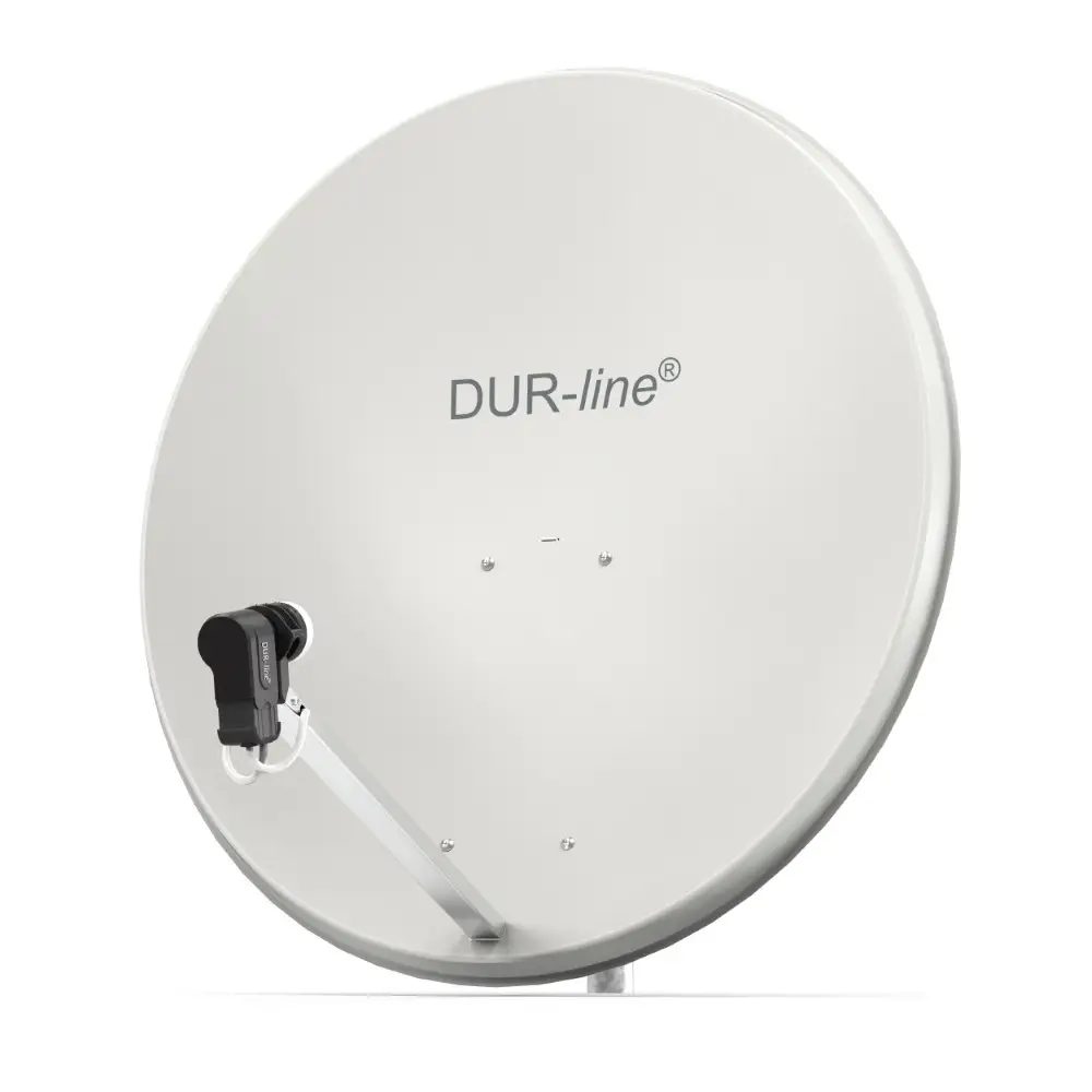DUR-line MDA 90 Hellgrau - Digiatale 2 Teilnehmer Satellitenschüssel Komplett-Anlage mit +Ultra Twin - LNB DUR-line MDA 90 Hellgrau - Digiatale 2 Teilnehmer Satellitenschüssel Komplett-Anlage mit +Ultra Twin - LNB