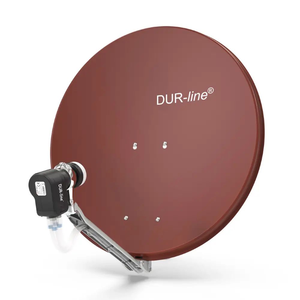 DUR-line Select 75/80 Rot - Sat-Komplettanlage mit Quad LNB