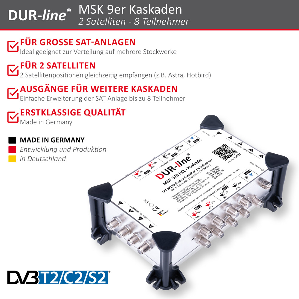 DUR-line MSK 9/8 HQ - Kaskade – Produktmerkmale im Überblick