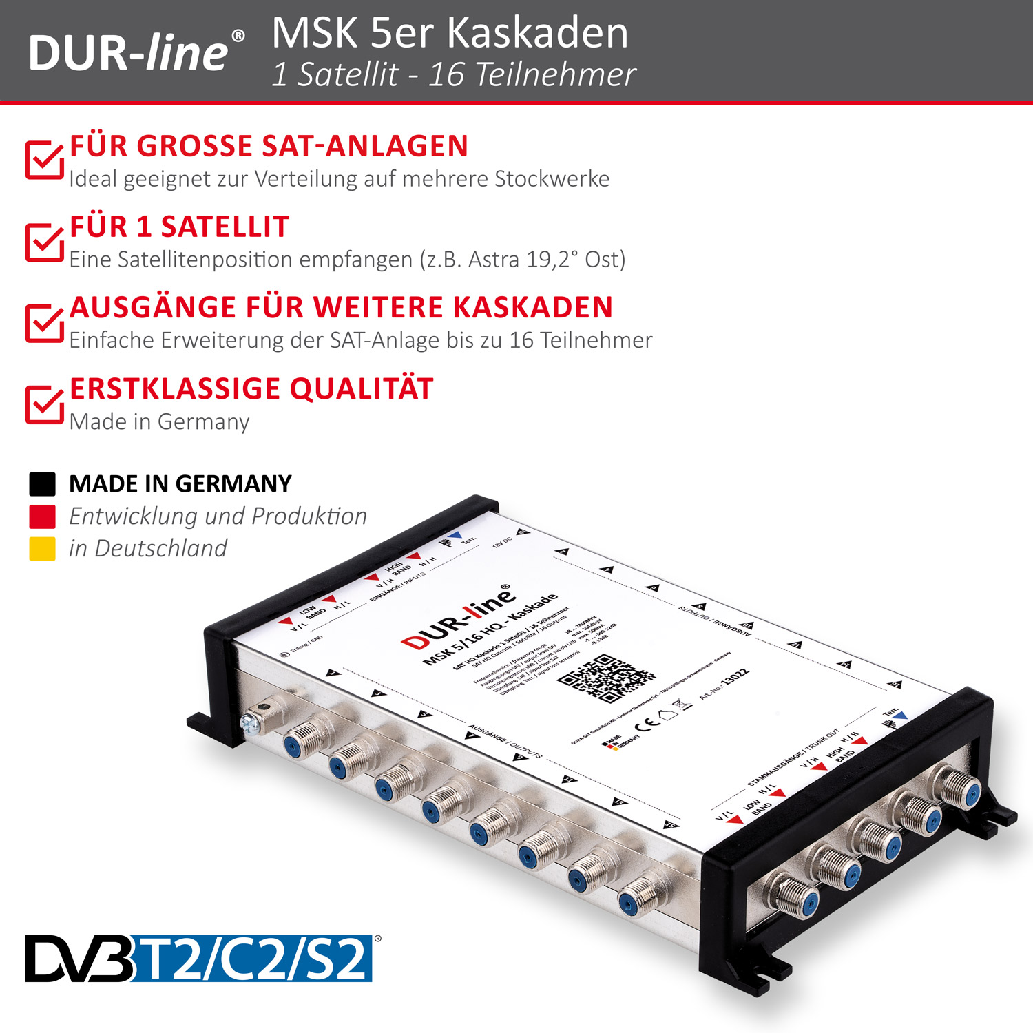 DUR-line MSK 5/16 HQ - Kaskade – Produktmerkmale im Überblick