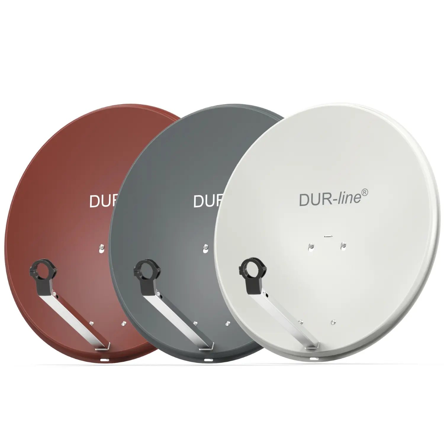 DUR-line MDA 60 Hellgrau Alu Sat-Reflektor – alle drei Farbvarianten DUR-line MDA 60 Hellgrau - Alu Sat-Reflektor