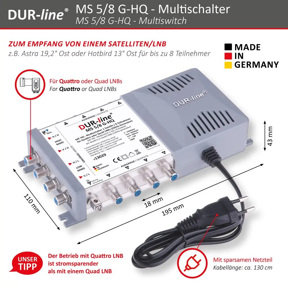 DUR-line MS G-HQ - Multischalter