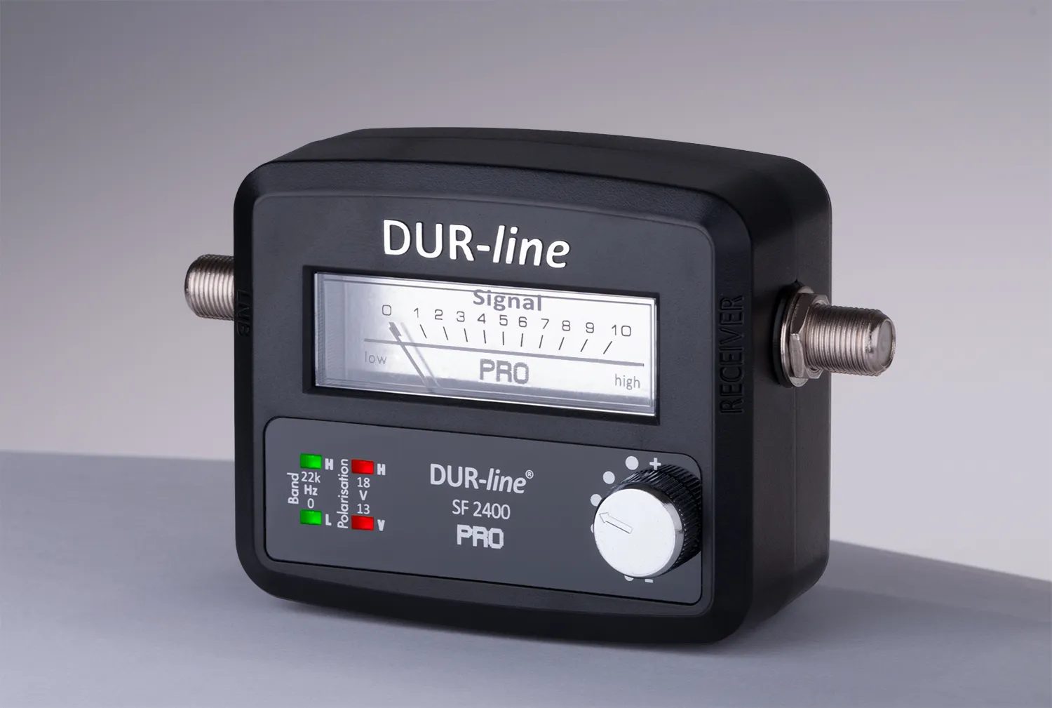 DUR-line SF 2400 Pro Satfinder – perspektivische Vorderansicht DUR-line SF 2400 Pro - Satfinder