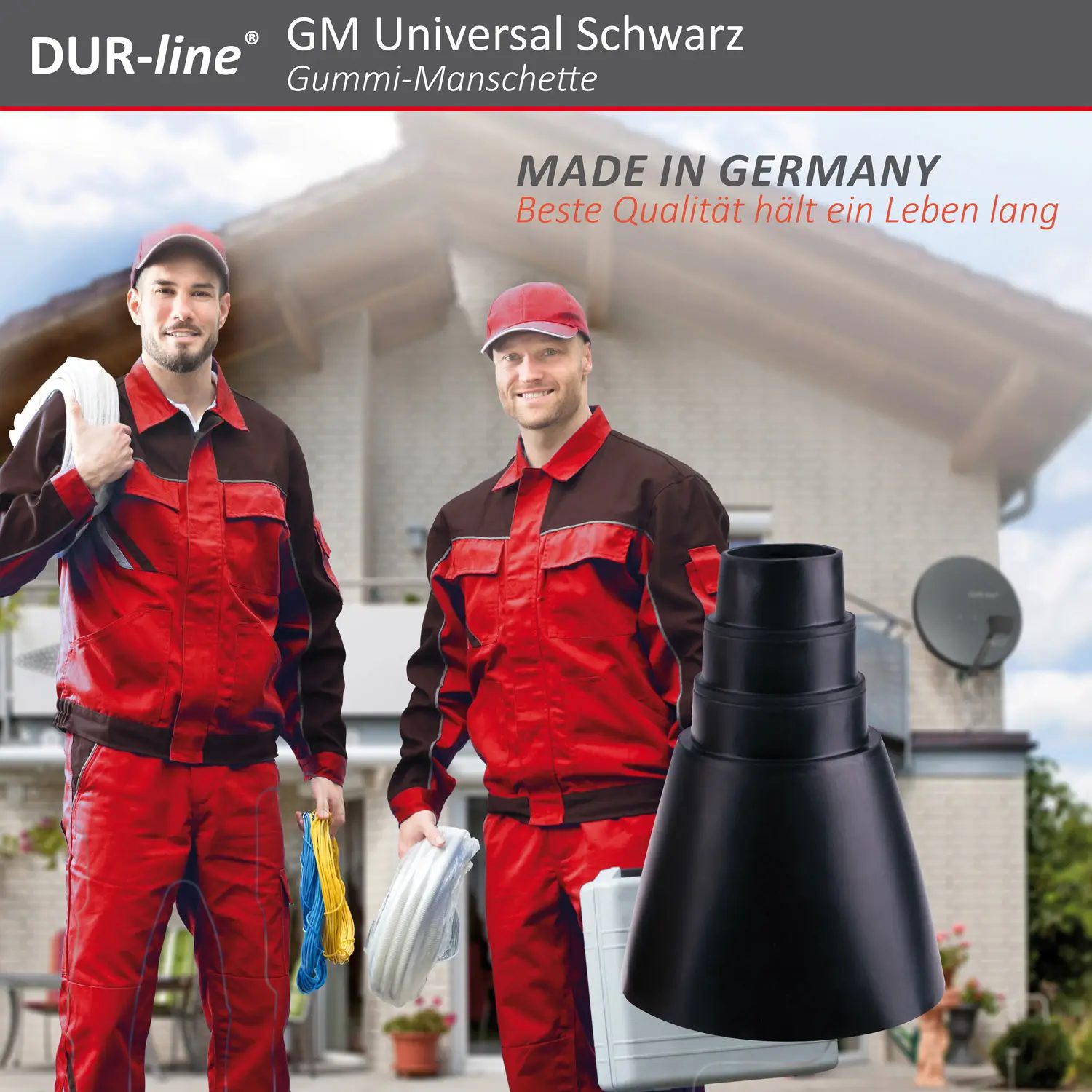DUR-line GM Universal Schwarz - Gummi-Manschette