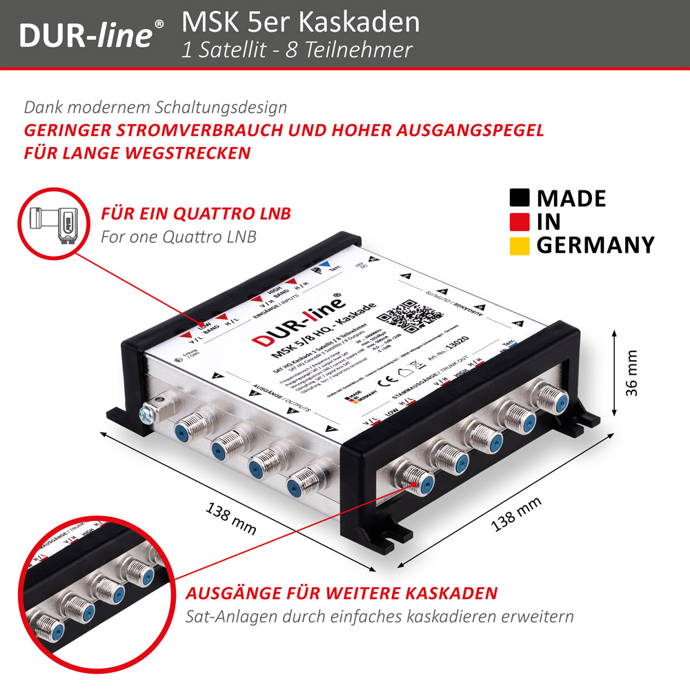 DUR-line MSK 5/8 HQ - Kaskade – Abmessungen