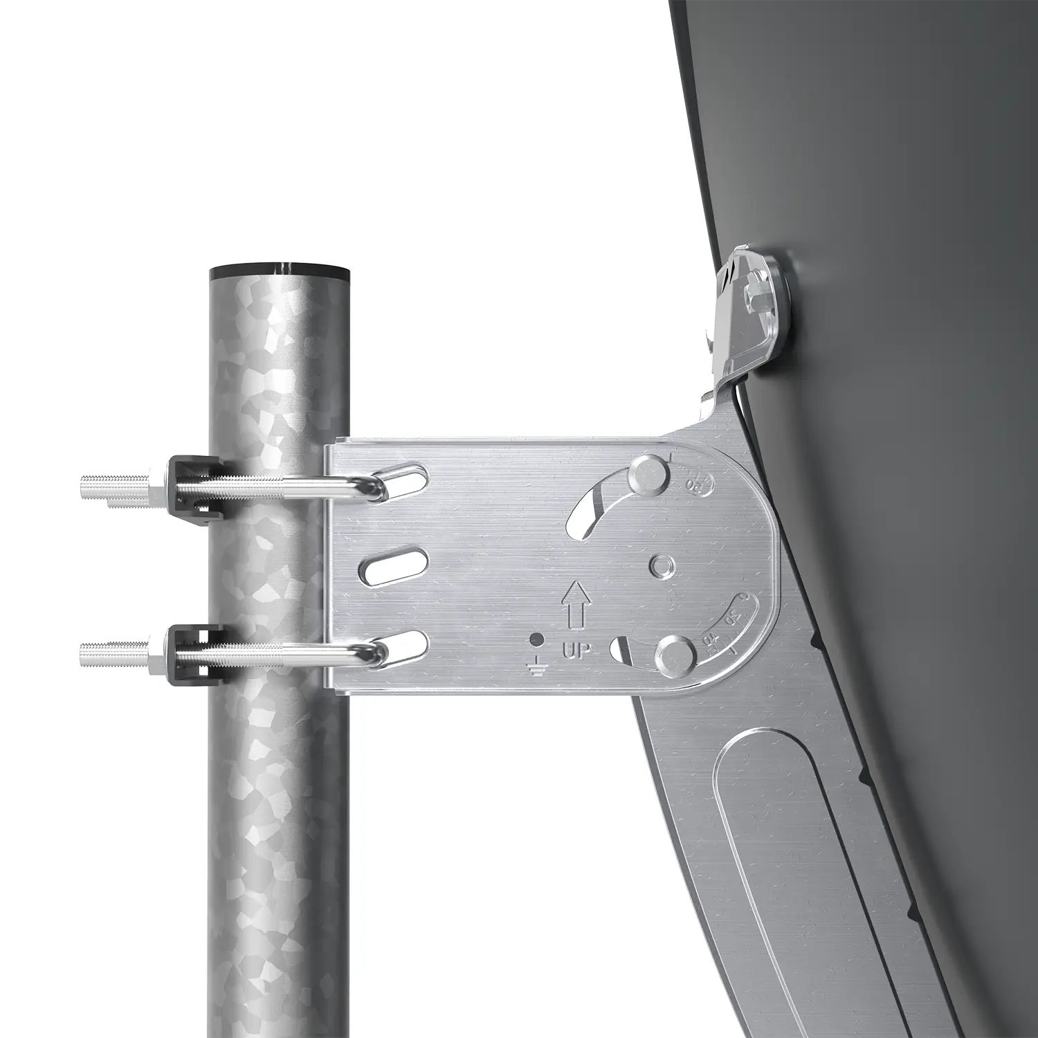 DUR-line MDA 90 Anthrazit - Alu Sat-Reflektor