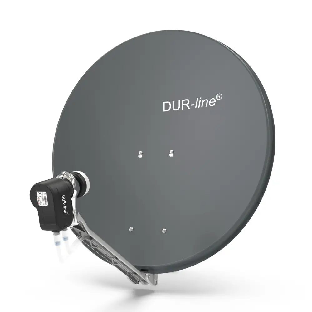DUR-line Select 75/80 Anthrazit - Sat-Komplettanlage mit Twin LNB