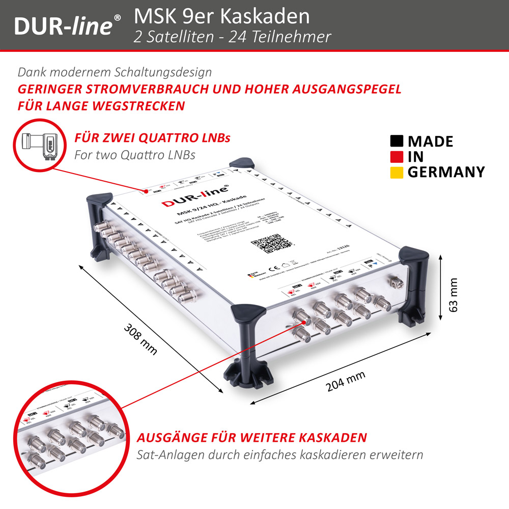 DUR-line MSK 9/24 HQ - Kaskade – Abmessungen