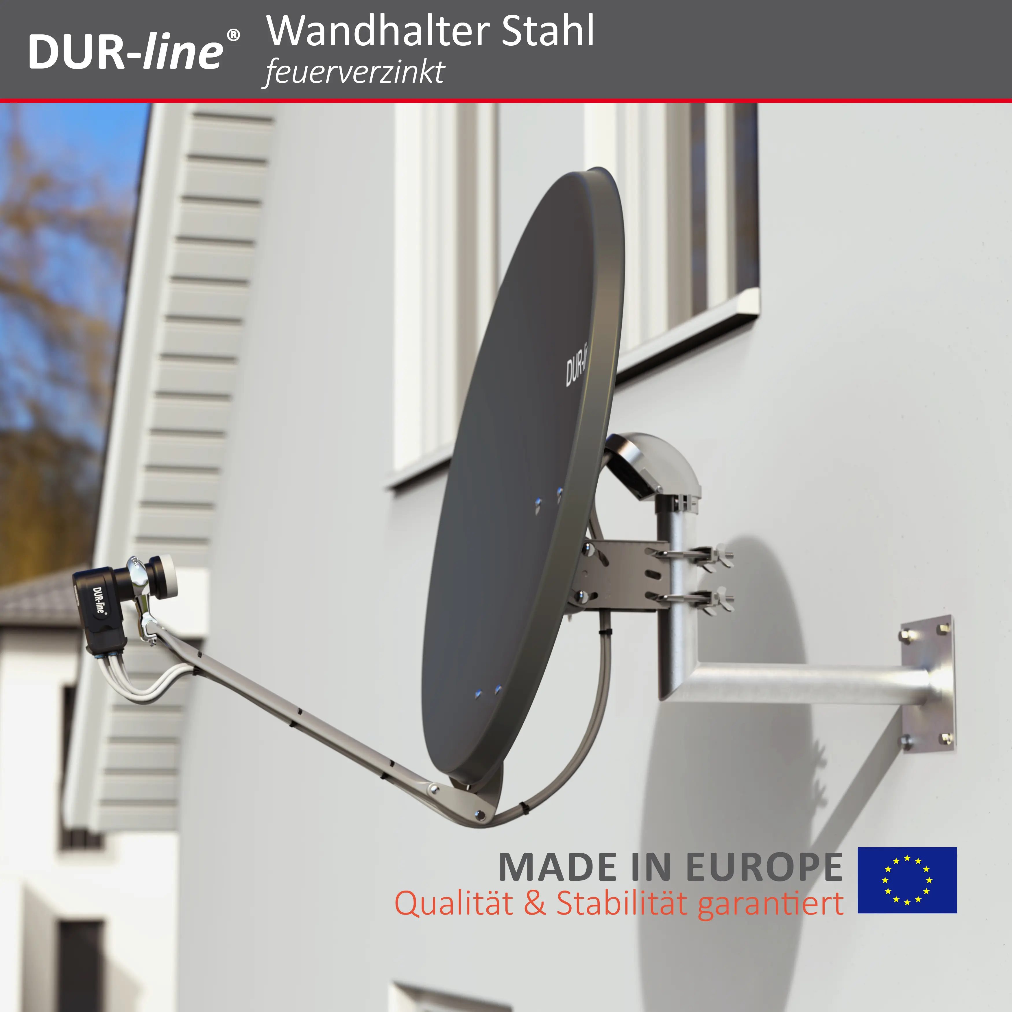 DUR-line WHSF Stahl-Wandhalter – Anwendungsbeispiel im Einsatz y