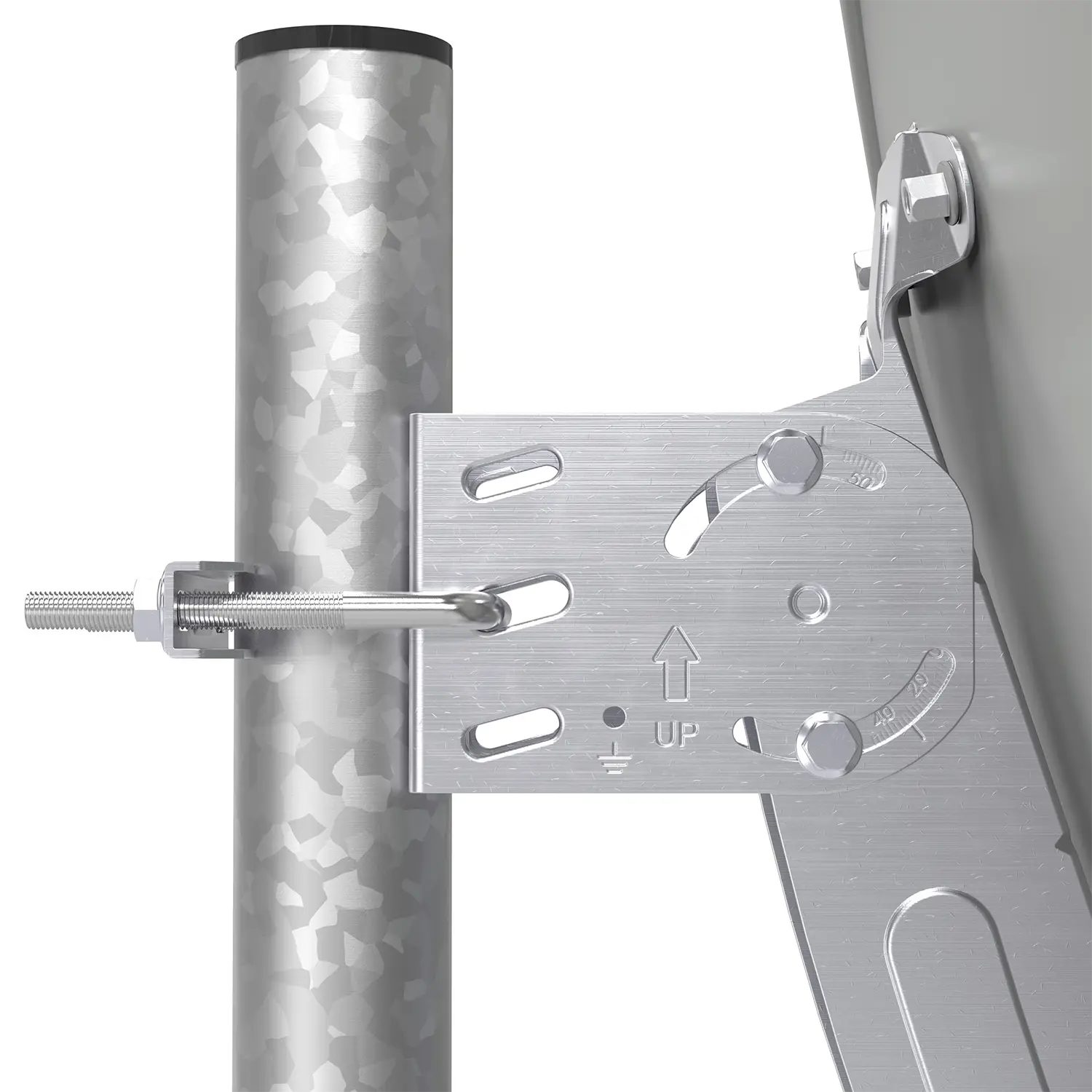 DUR-line MDA 80 Hellgrau - Alu Sat-Reflektor