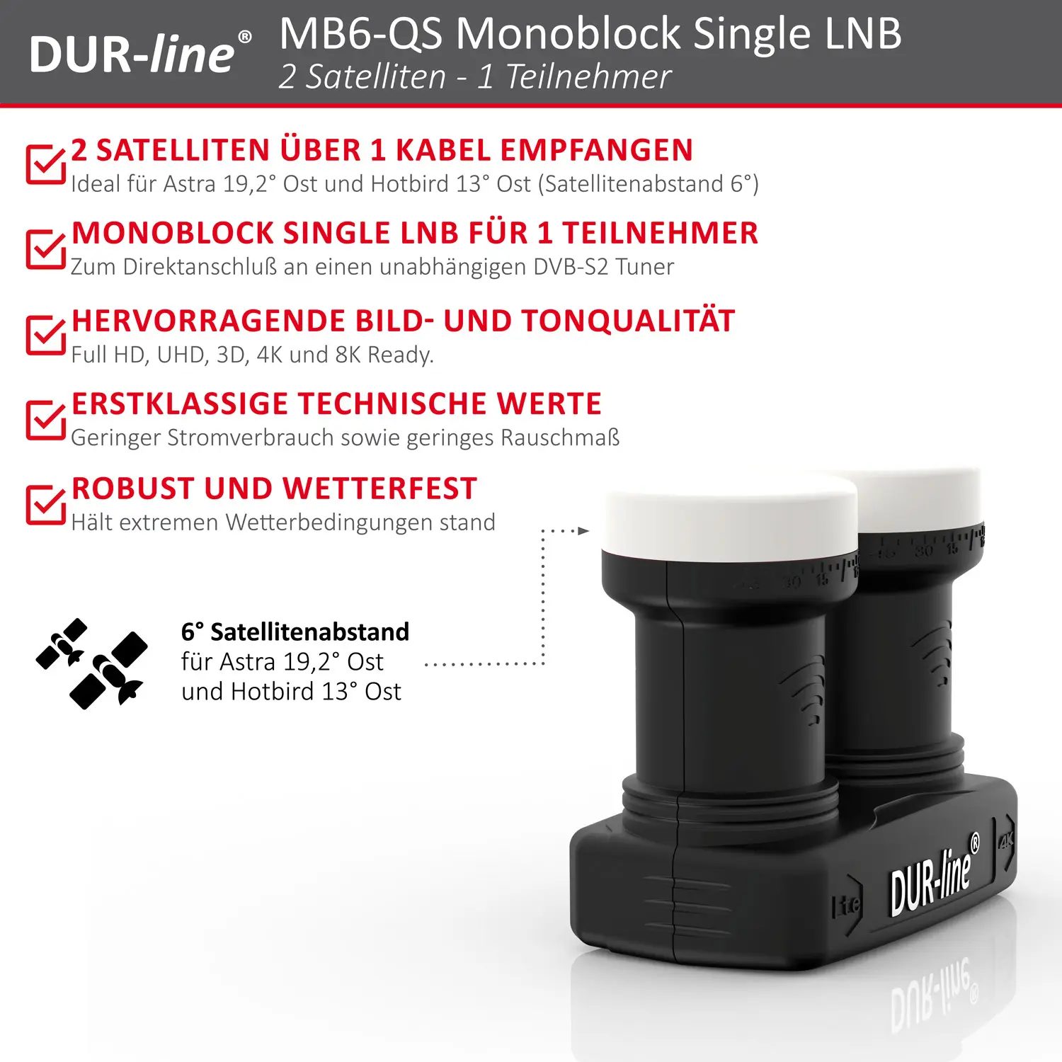 DUR-line MB6-US Monoblock Single LNB – Highlights und Ausstattung im Überblick DUR-line Monoblock SingleLNB
