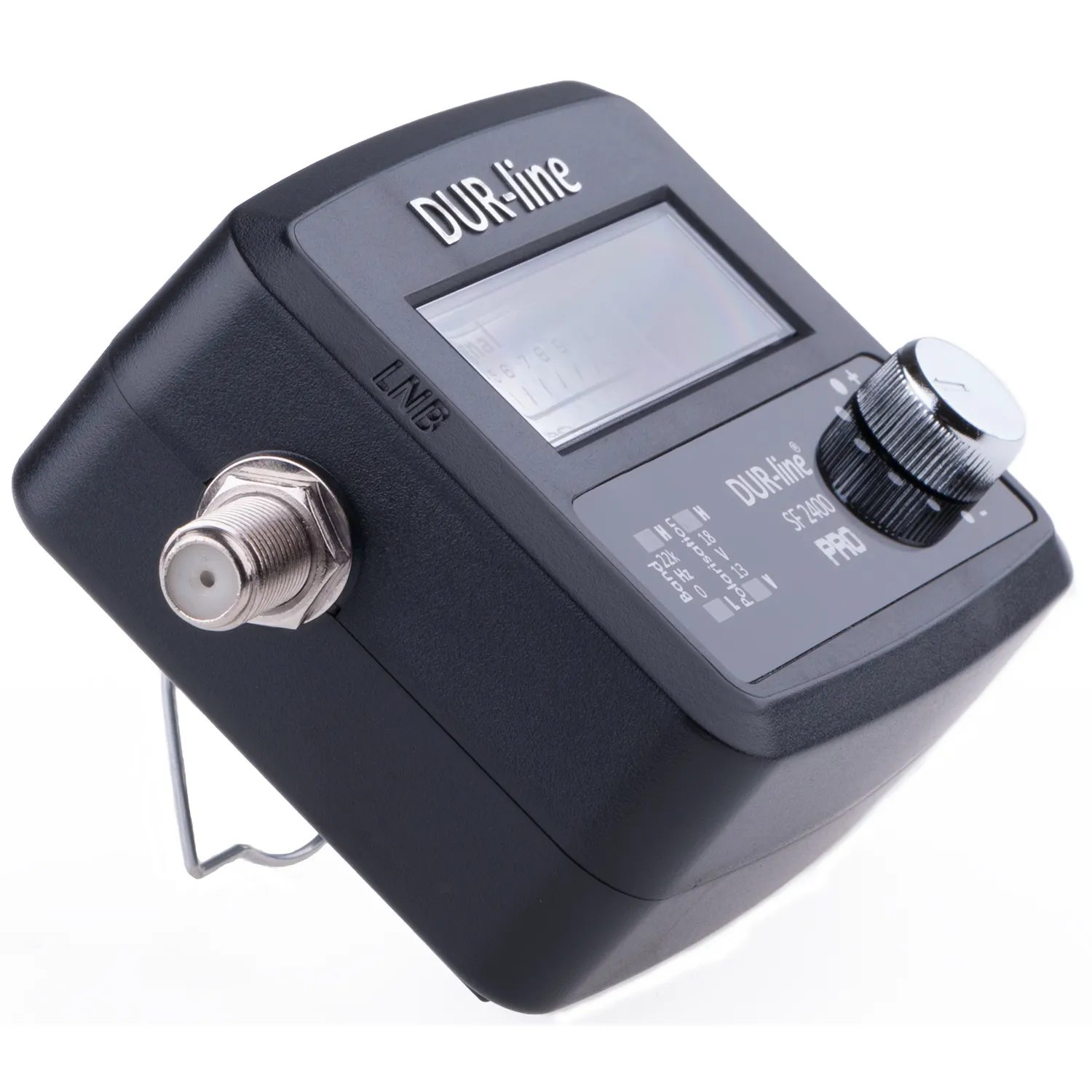 DUR-line SF 2400 Pro Satfinder – Seitenansicht von links DUR-line SF 2400 Pro - Satfinder
