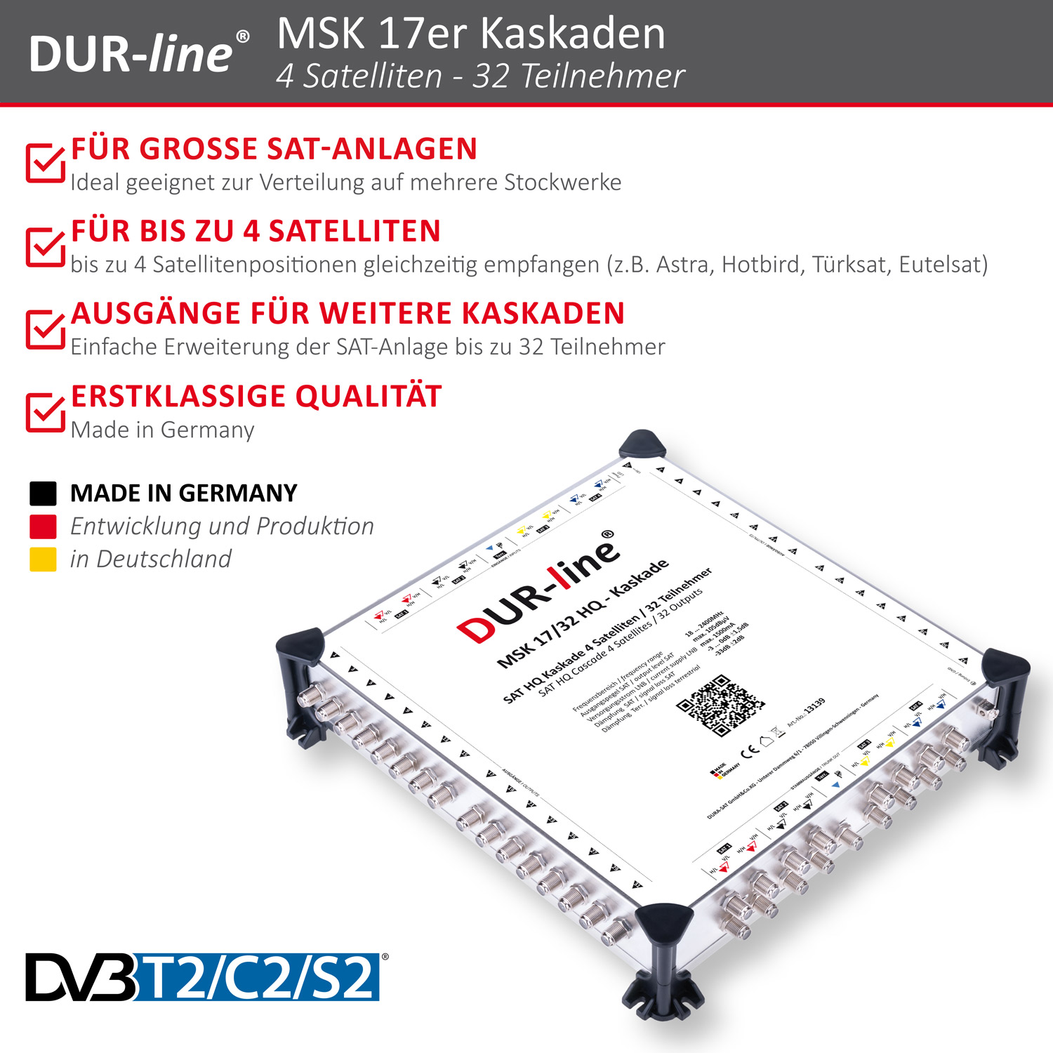DUR-line MSK 17/32 HQ - Kaskade – Produktmerkmale im Überblick