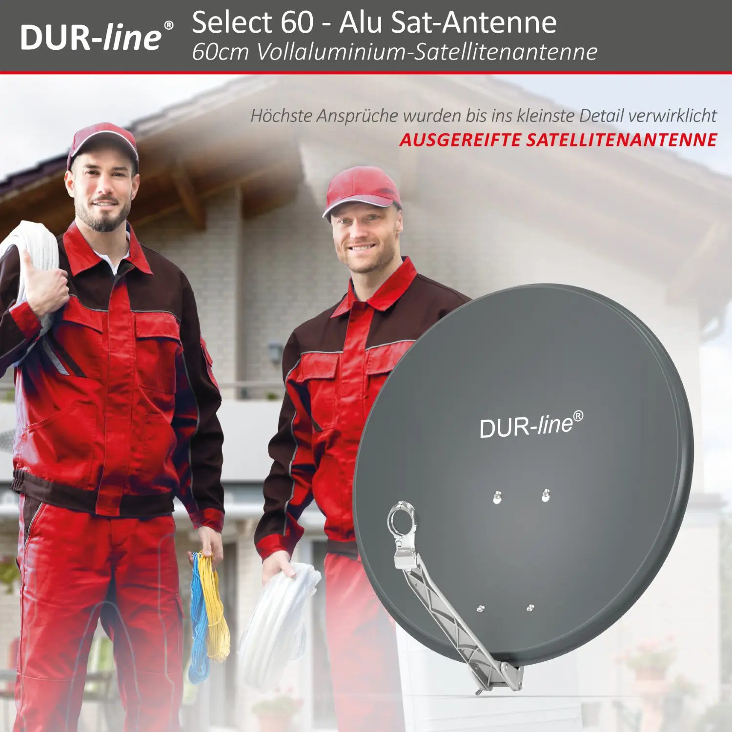 DUR-line Select 60/65 Anthrazit - Alu Sat-Reflektor