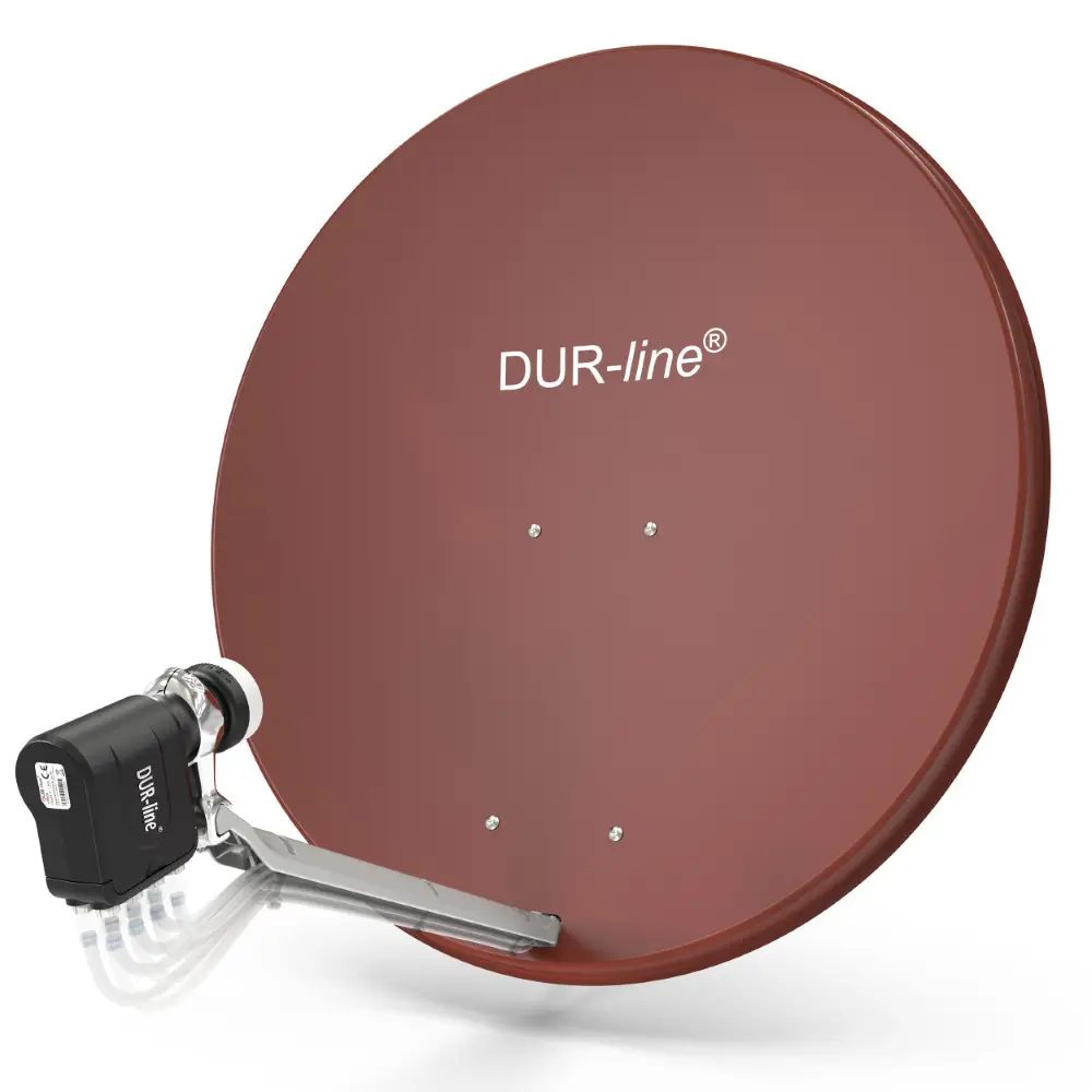 DUR-line Select 85/90 Rot - Sat-Komplettanlage mit Octo LNB