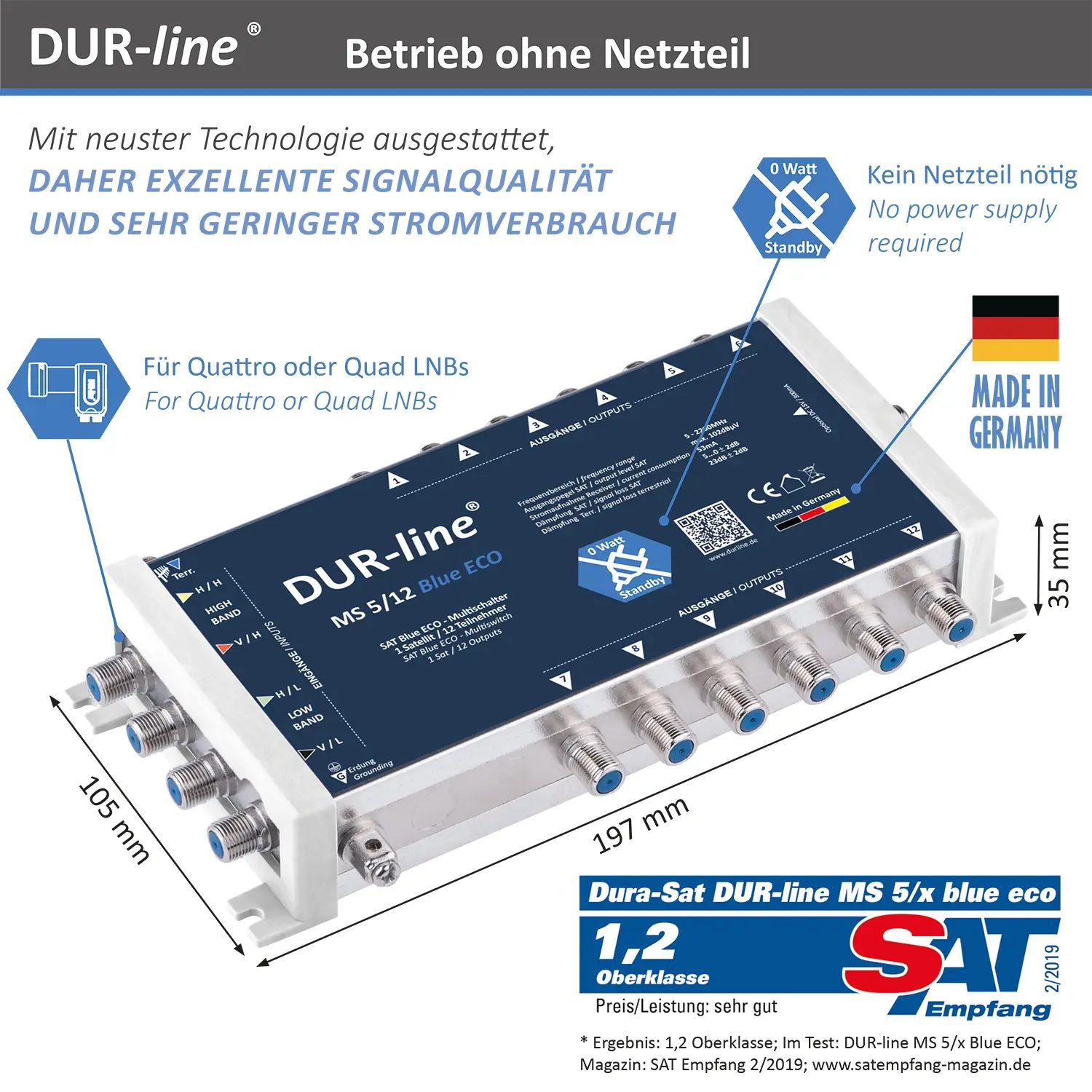 DUR-line MS 5/12 Blue ECO – Multischalter