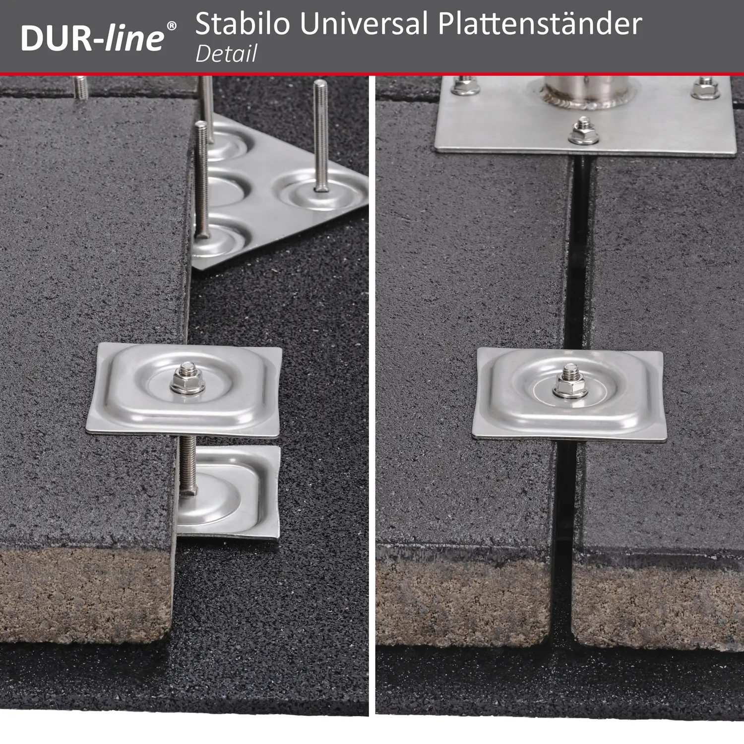 DUR-line Stabilo 4PL Edelstahl - Universal Plattenständer