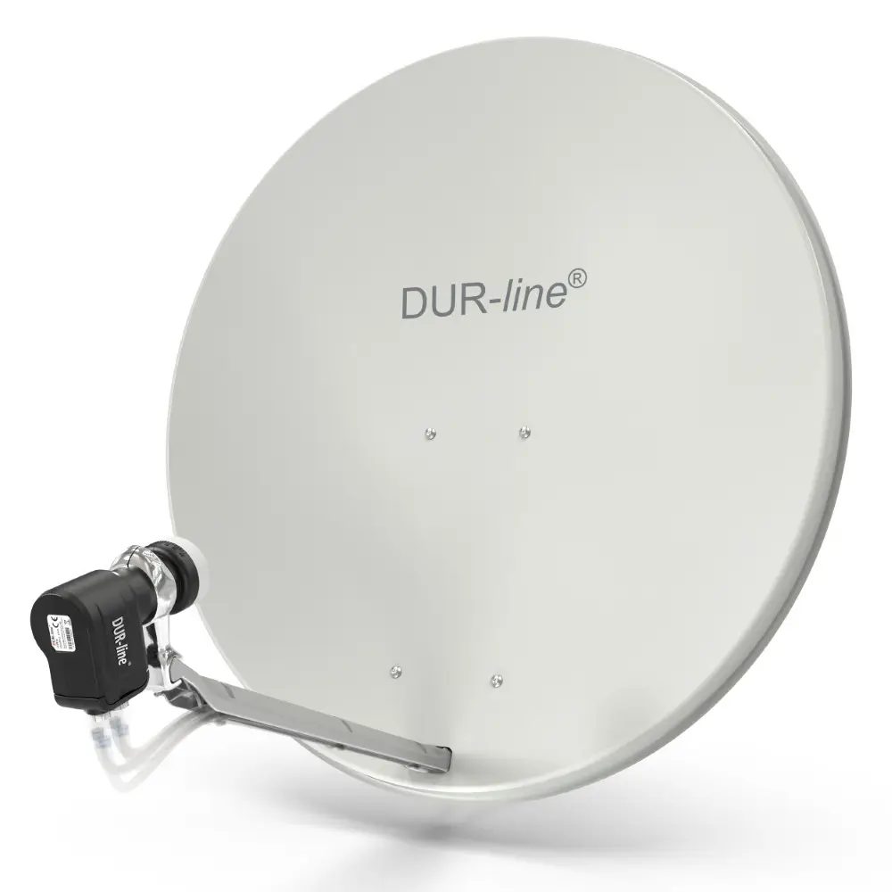 DUR-line Select 85/90 Hellgrau - Sat-Komplettanlage mit Quad LNB DUR-line Select 85/90 Hellgrau - Sat-Komplettanlage mit Quad LNB
