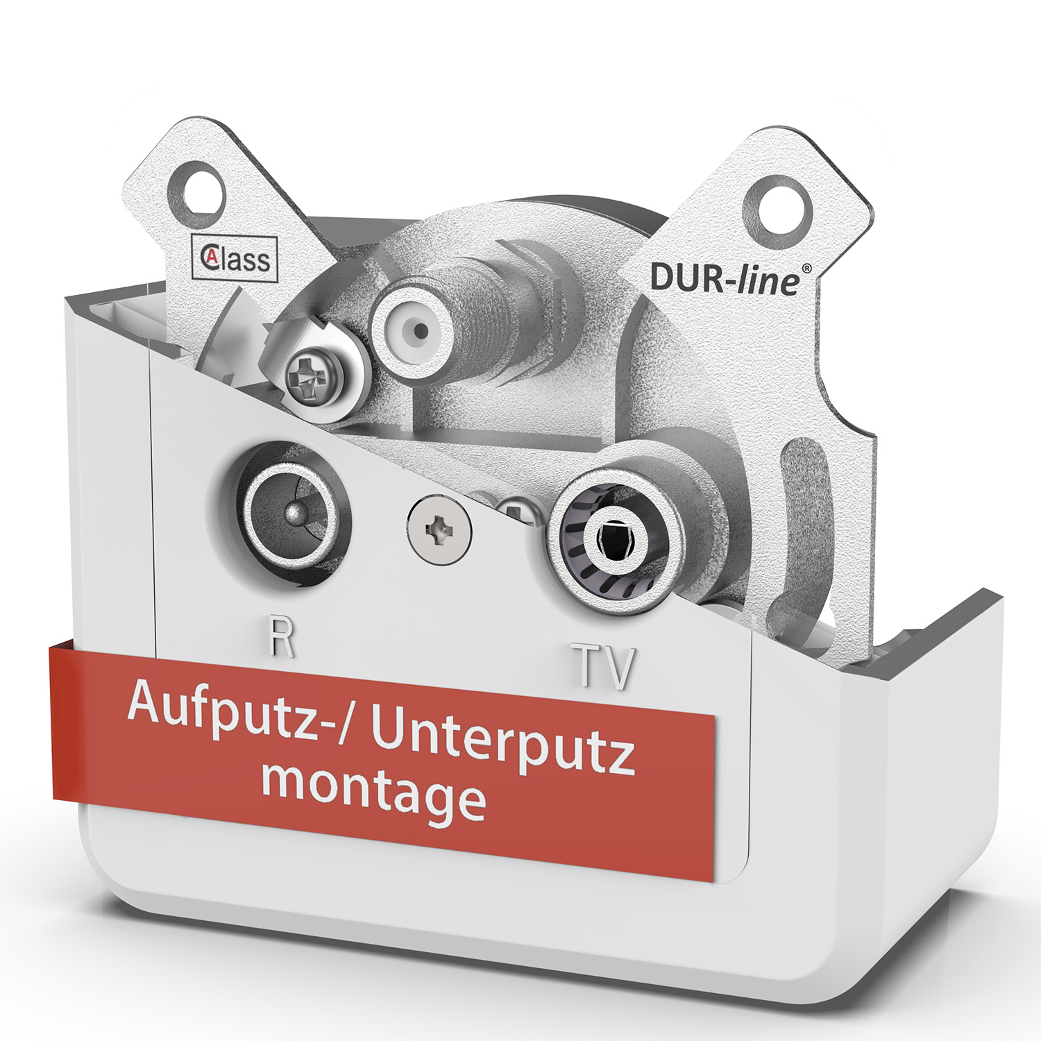DUR-line DSA 63001 - Sat-Durchgangsdose – Produktansicht DUR-line DSA 63001 - Sat-Durchgangsdose – Produktansicht