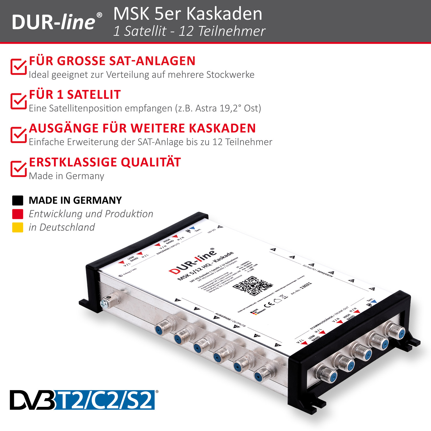 DUR-line MSK 5/12 HQ - Kaskade – Produktmerkmale im Überblick