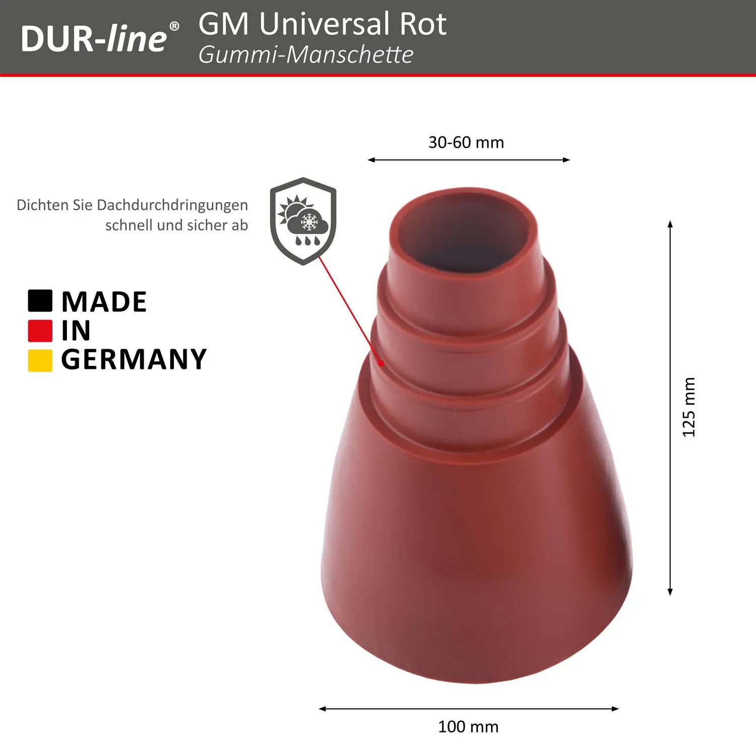 DUR-line GM Universal Rot - Gummi-Manschette DUR-line GM Universal Rot - Gummi-Manschette